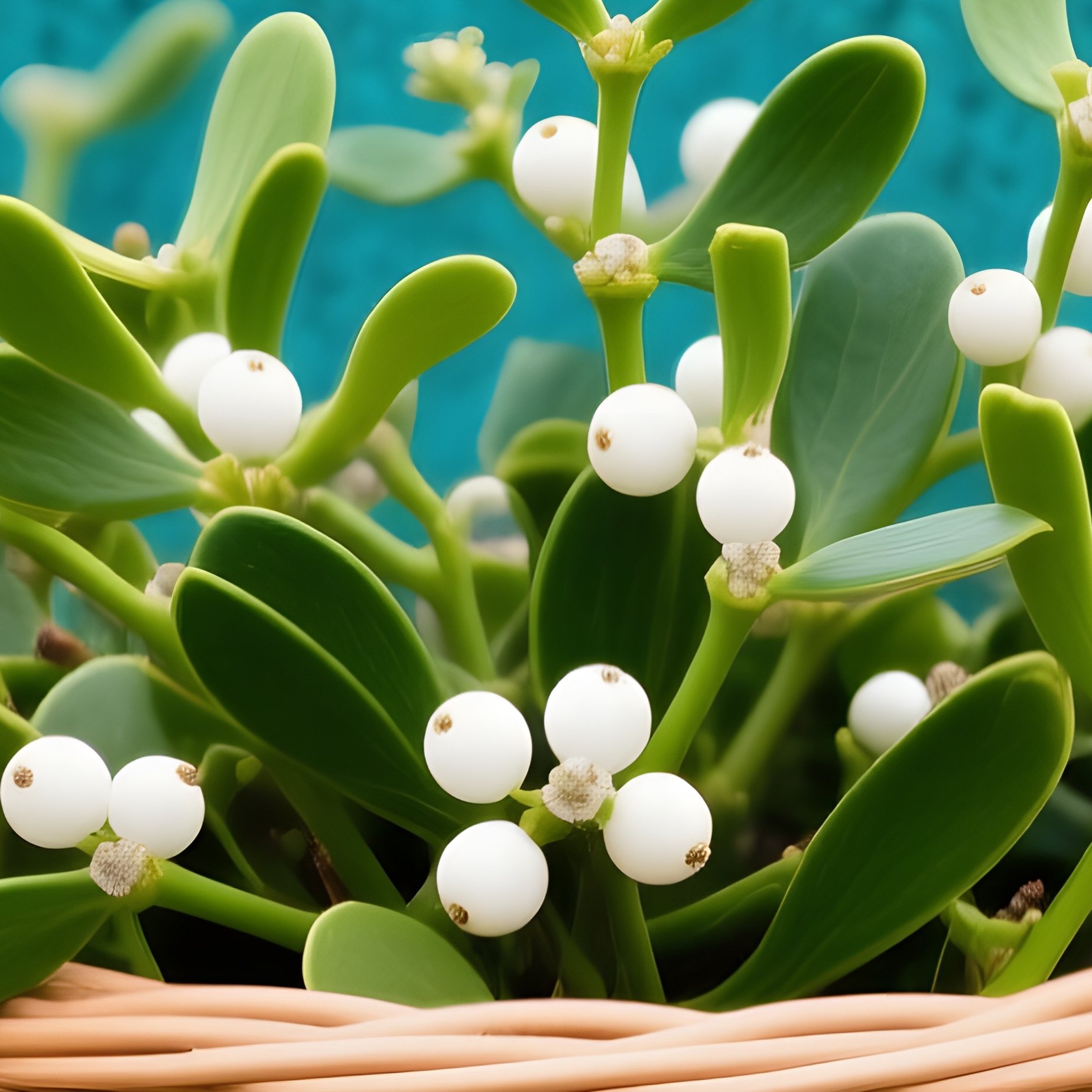 Person Holding A Basket Of Mistletoe Mistletoe Basket - Full Resolution Quality Preview