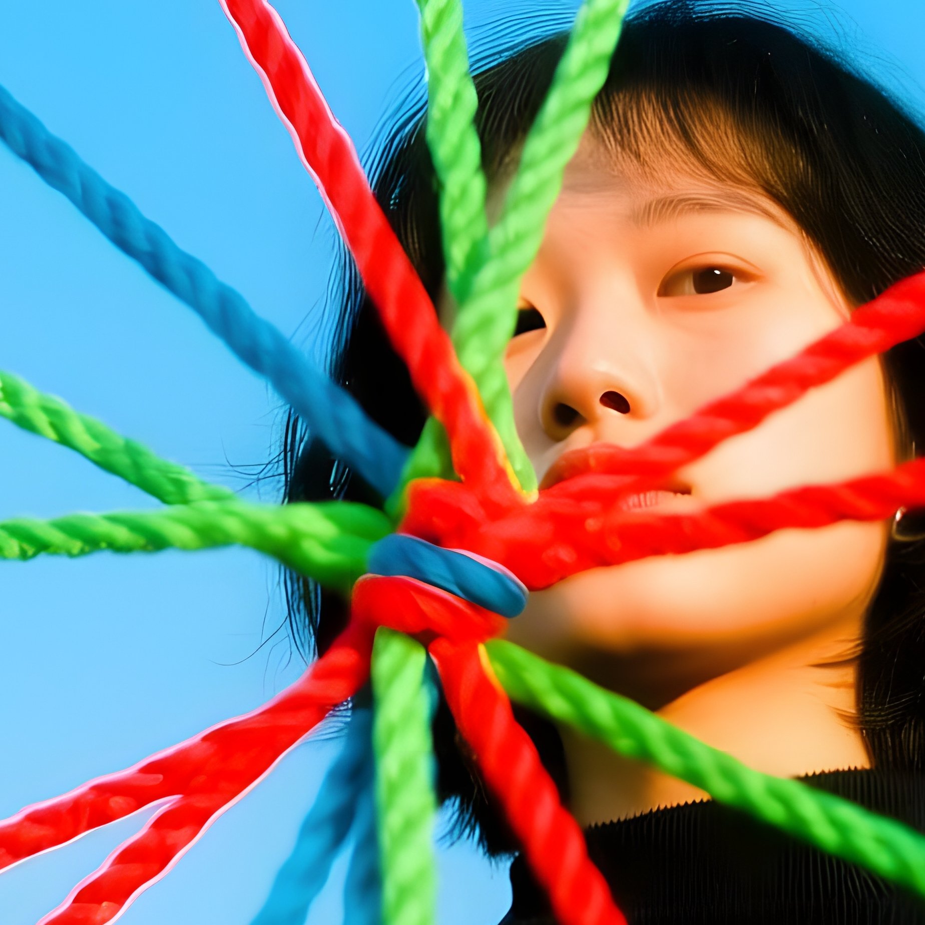 Person Holding A Colorful Stringed Object Outdoor Colorful - Full Resolution Quality Preview