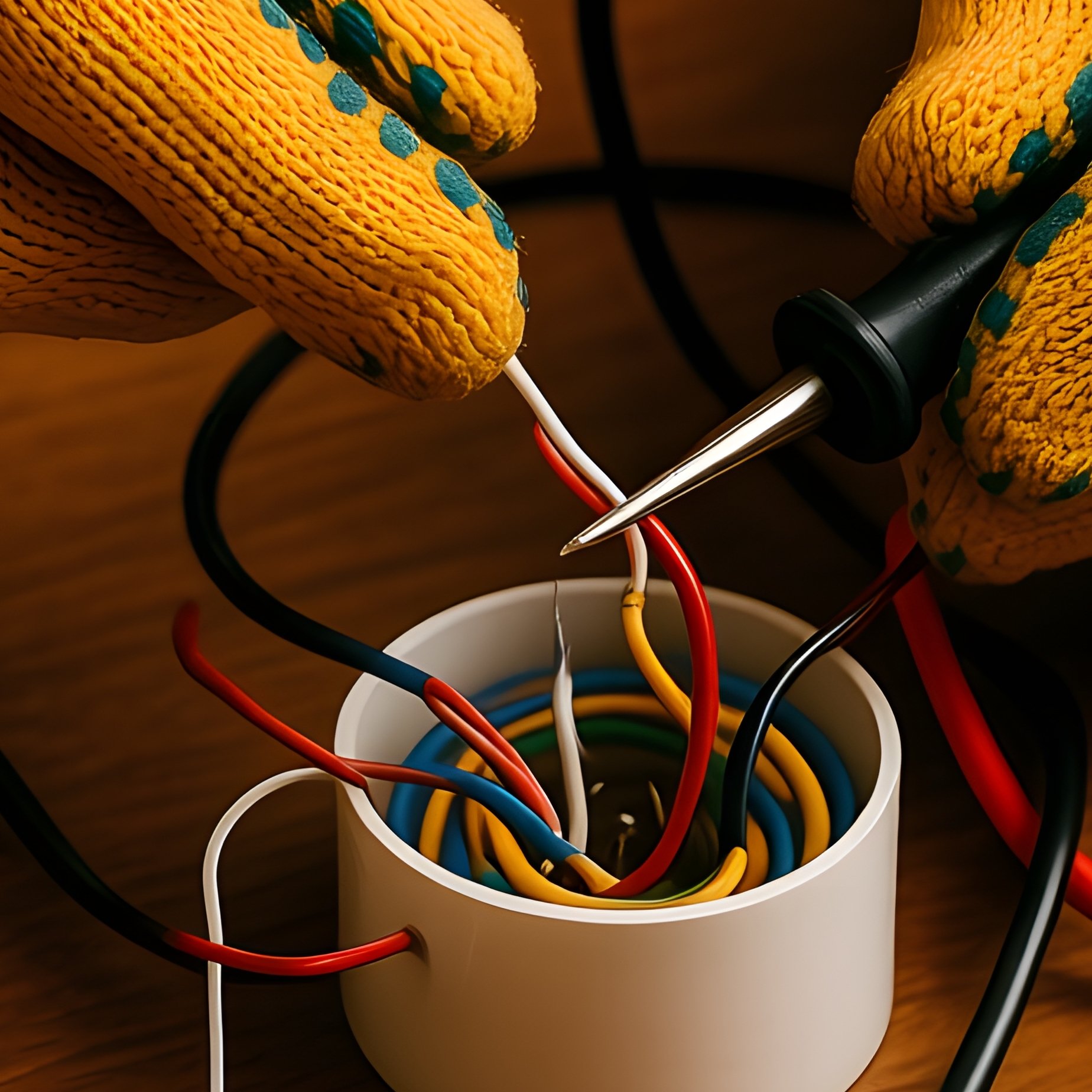 Person Working On Electrical Wiring Electrical Work Diy Project - Full Resolution Quality Preview