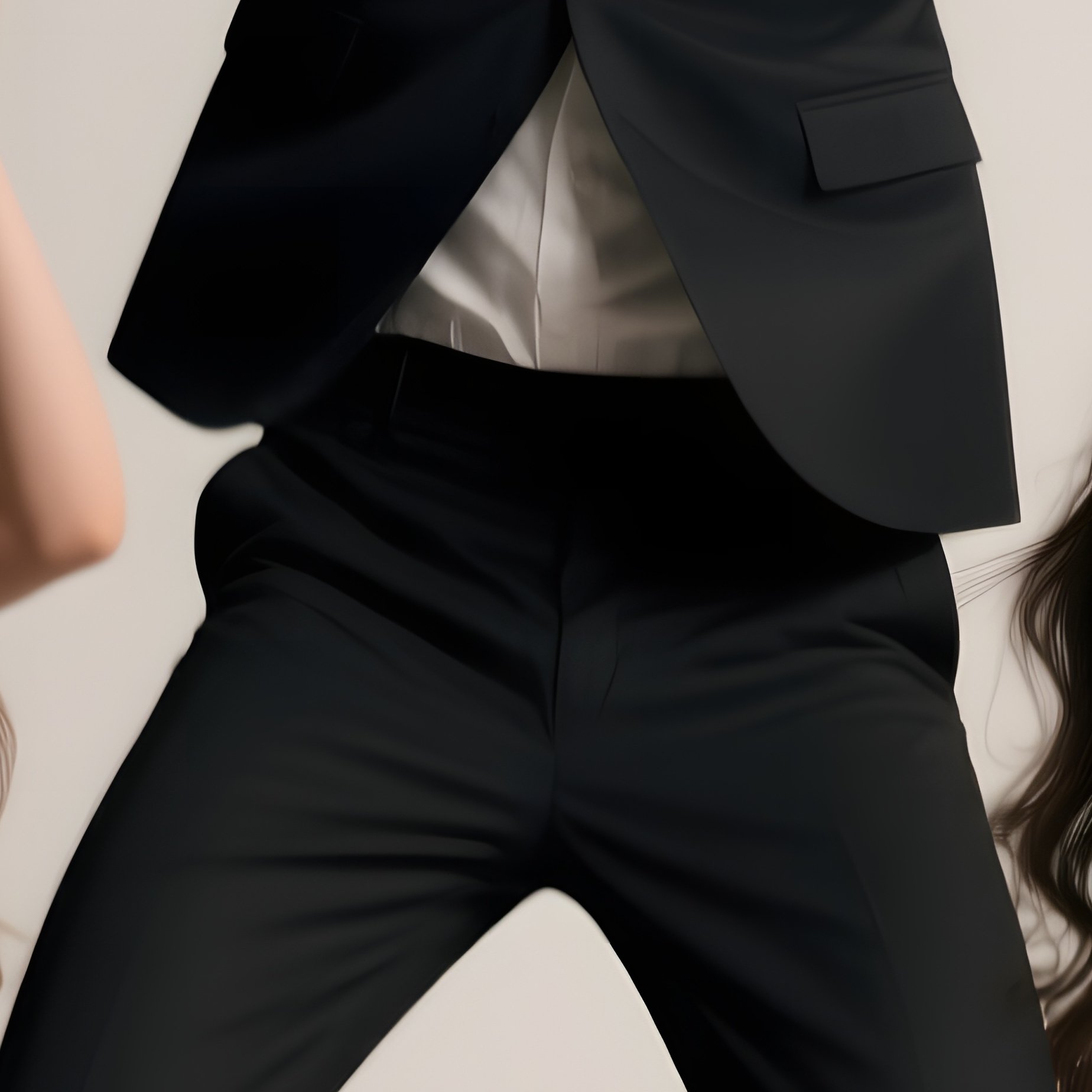 Photobomb: A Group Taking A Formal Photo While A Stranger Jumps In The Background Making A Funny Face. - Full Resolution Quality Preview