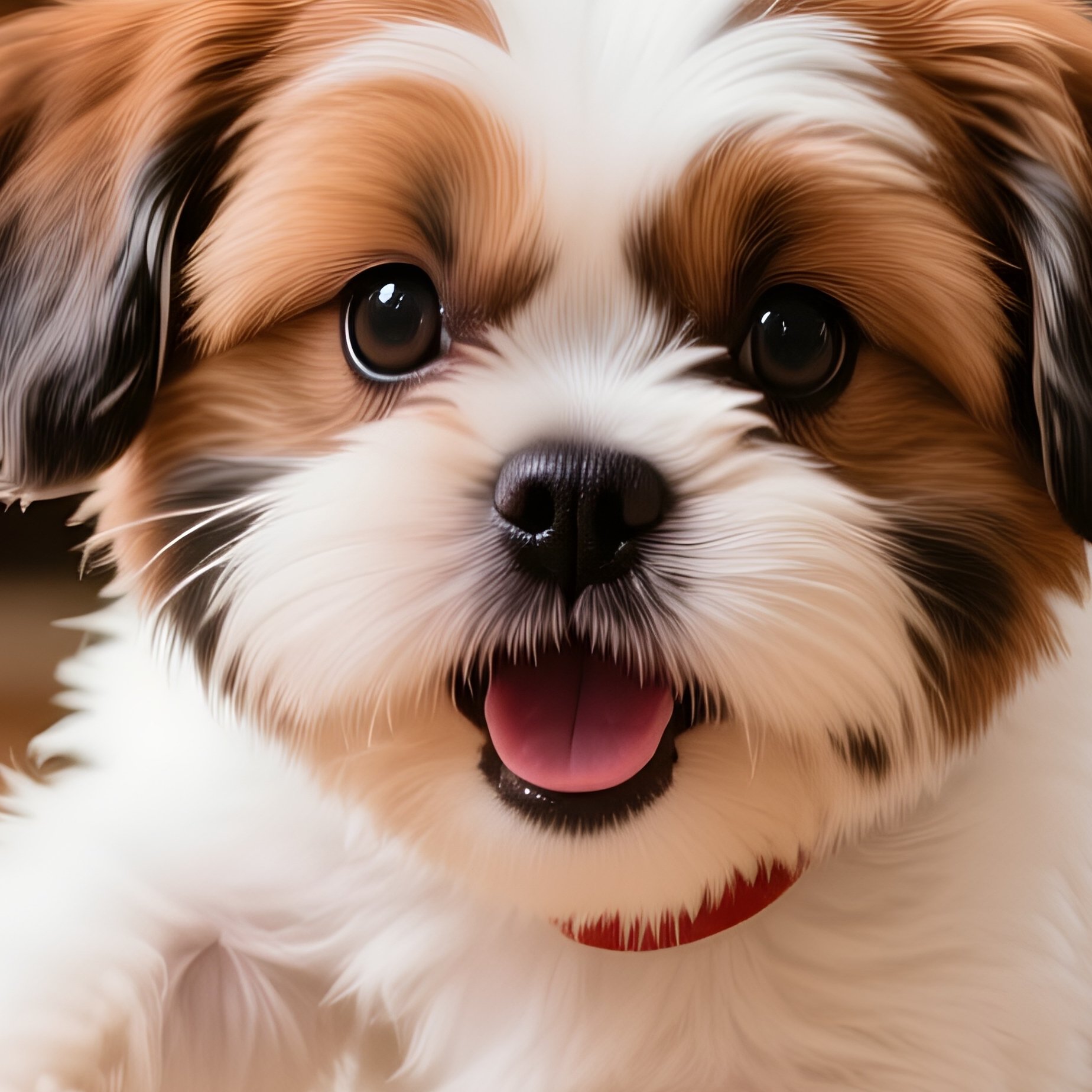 Photograph Of A Shih Tzu Puppy Playing With Toys - Full Resolution Quality Preview