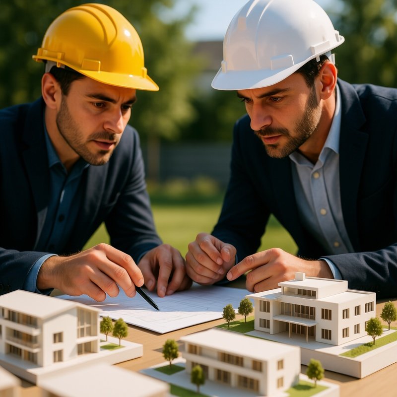 Photorealistic Architects Discussing On Site