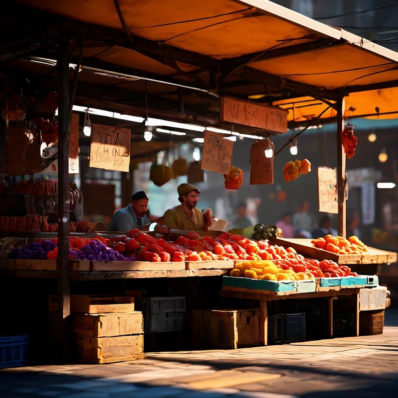 Photorealistic Art Outdoor Market Stall Handwritten Discount Chalkboard Signs