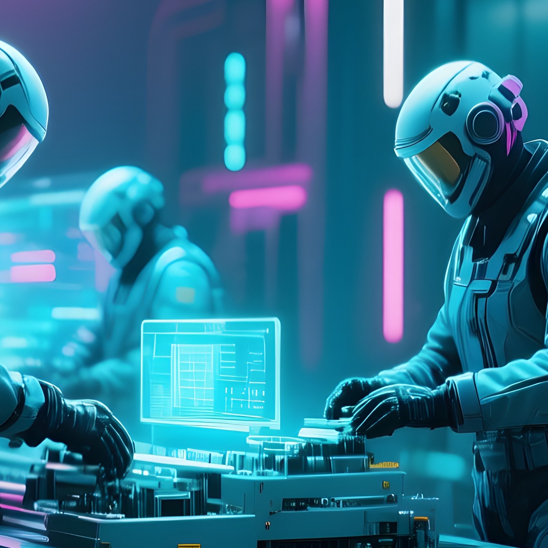 Photorealistic Assembly Line Science Fiction - Full Resolution Quality Preview