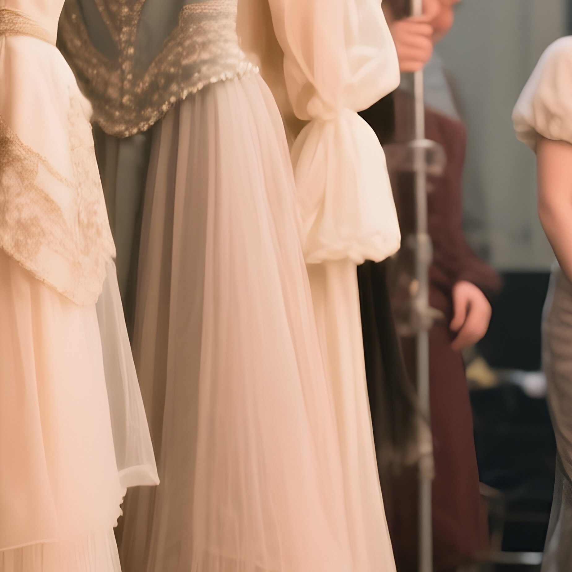 Photorealistic Backstage Moment Costumes Hanging - Full Resolution Quality Preview