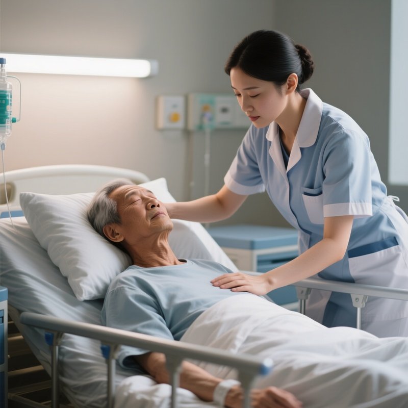 Photorealistic Caregiver Assisting A Patient To Sit Upright After A Nap