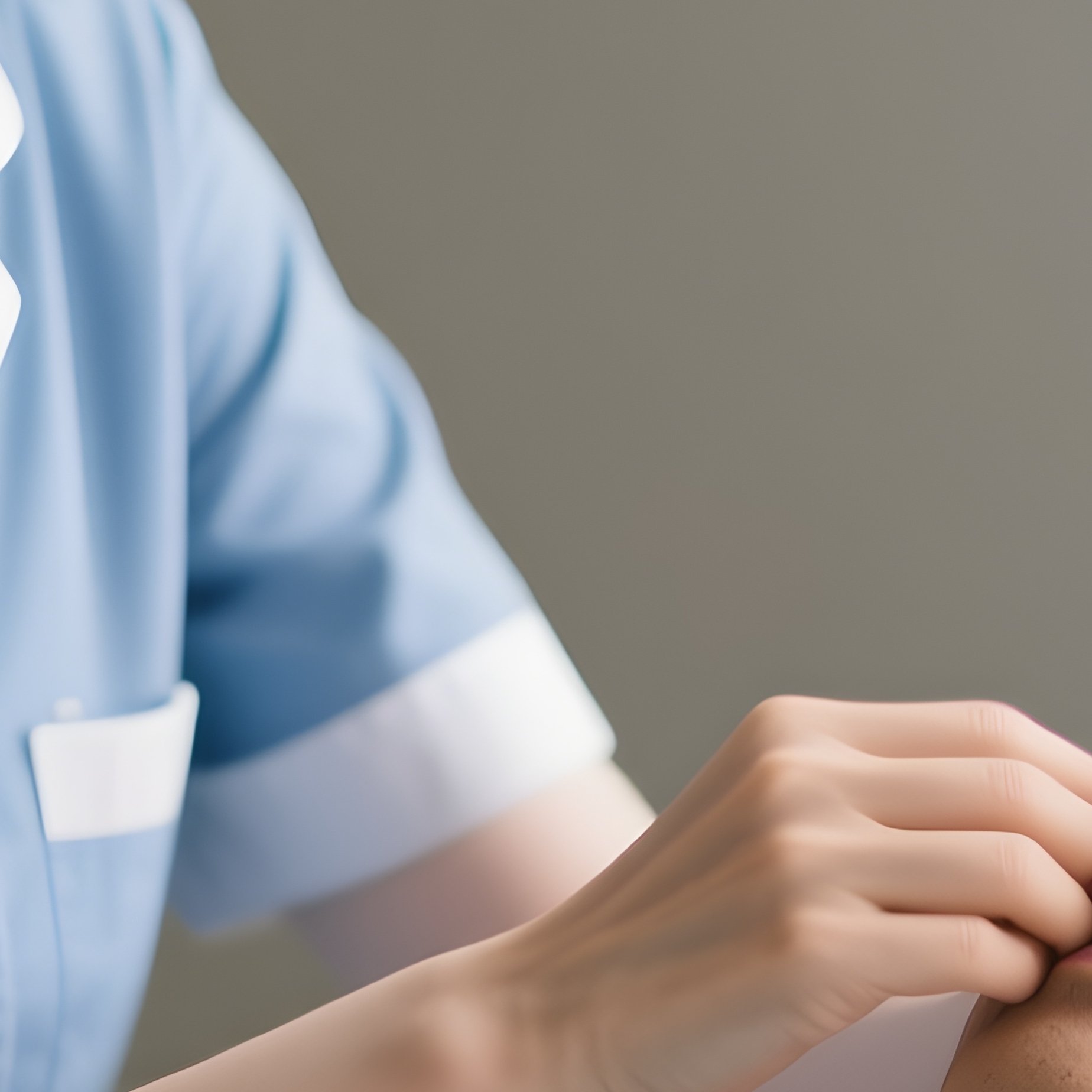 Photorealistic Caregiver Assisting A Patient With Slow Controlled Breathing Exercises - Full Resolution Quality Preview