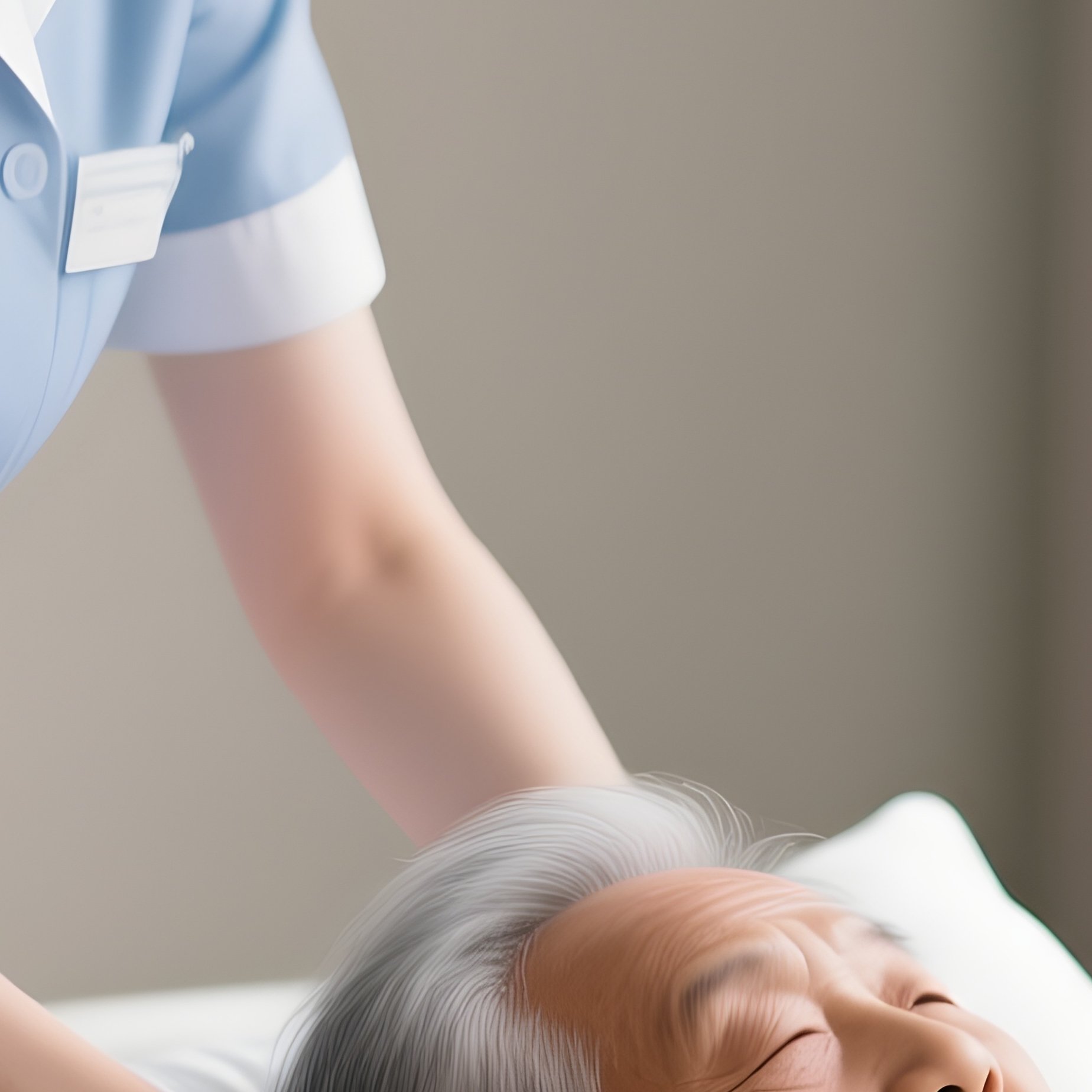 Photorealistic Caregiver Helping A Patient With Comfortable Pillows For Back Support - Full Resolution Quality Preview