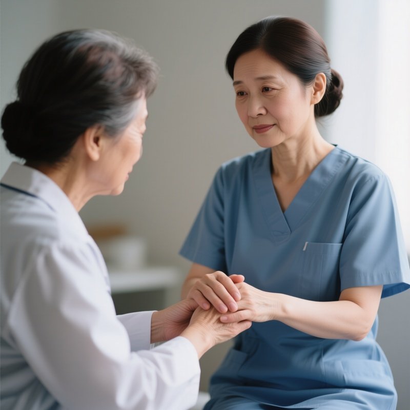 Photorealistic Caregiver Holding A Patient’S Hand During Reassurance