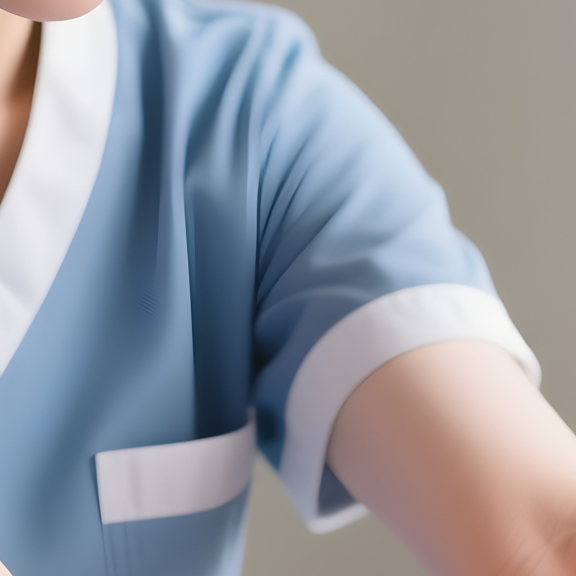 Photorealistic Caregiver Offering Mild Stretching Support For Stiff Joints - Full Resolution Quality Preview