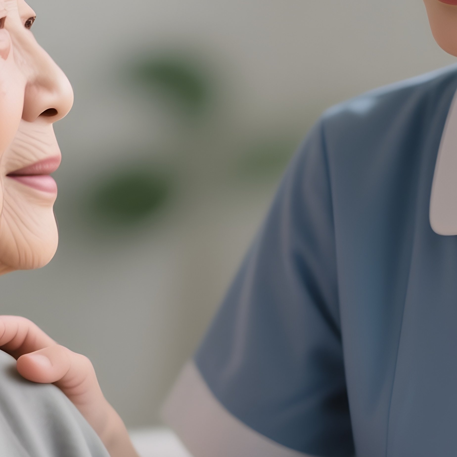Photorealistic Caregiver Providing Emotional Support To A Patient During A Conversation - Full Resolution Quality Preview