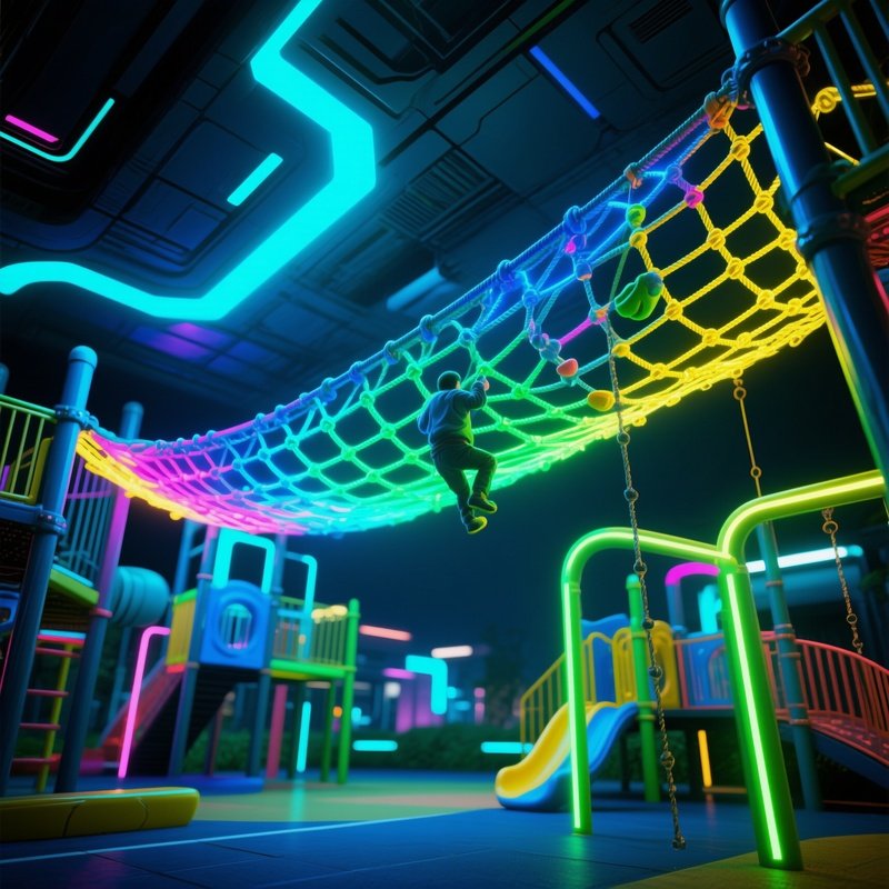 Photorealistic Climbing Net Science Fiction