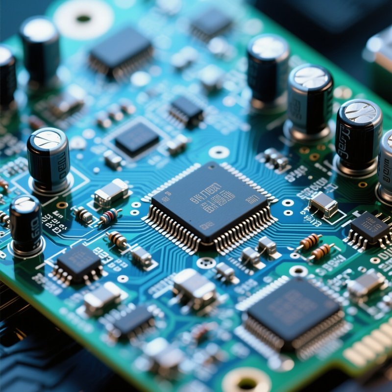 Photorealistic Close Up Circuit Board