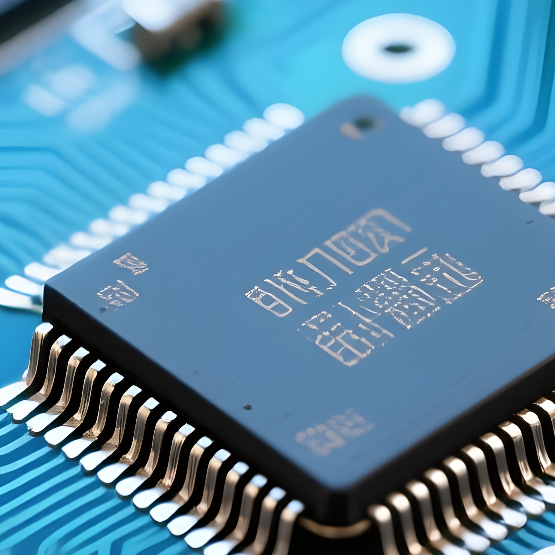 Photorealistic Close Up Circuit Board - Full Resolution Quality Preview