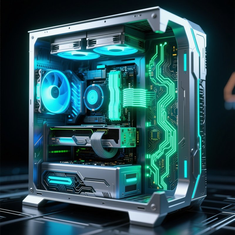 Photorealistic Computer Case Interior Scifi