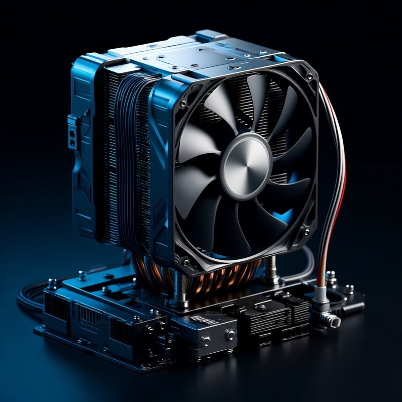 Photorealistic Computer Fan Cooling System