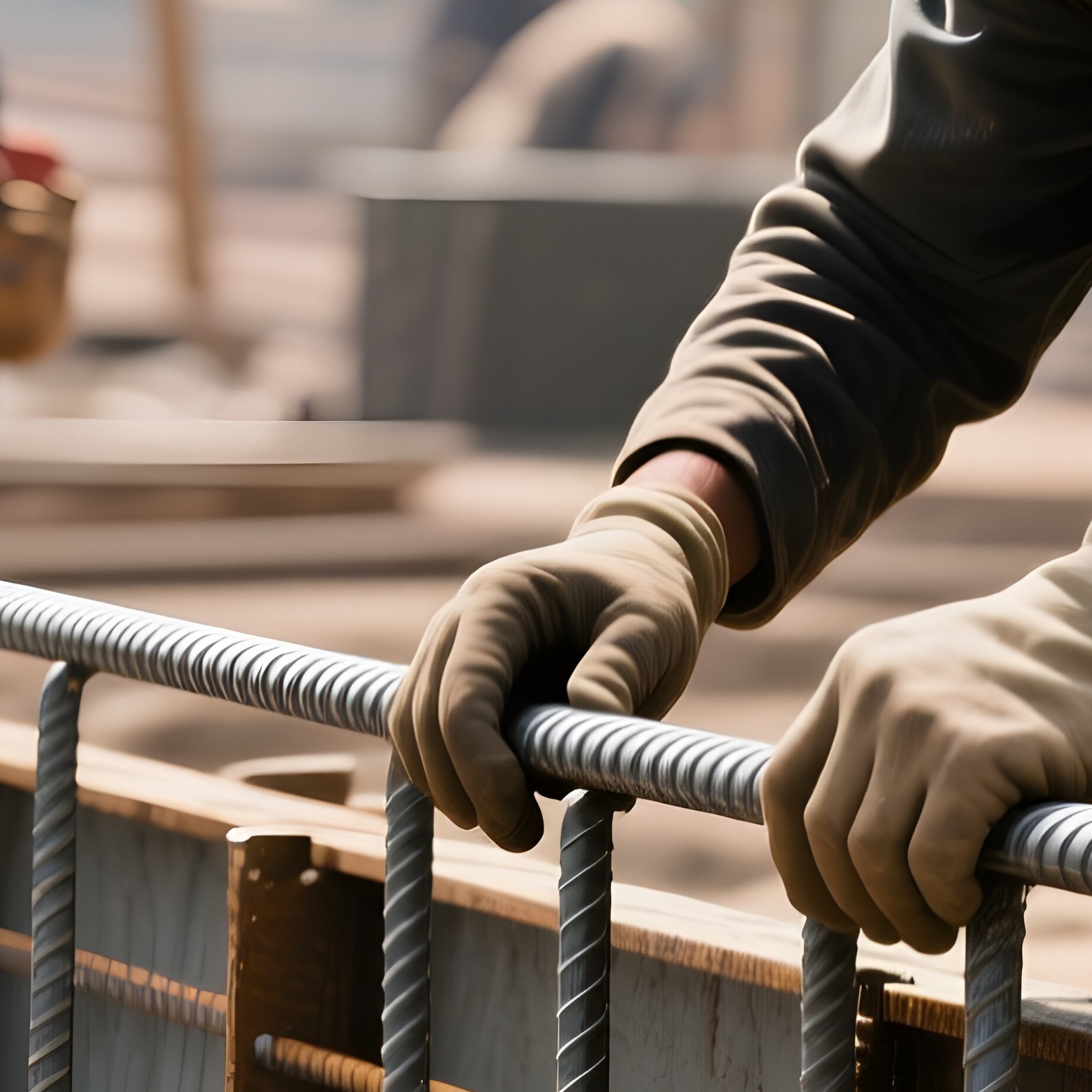 Photorealistic Construction Process Rebar Pouring - Full Resolution Quality Preview