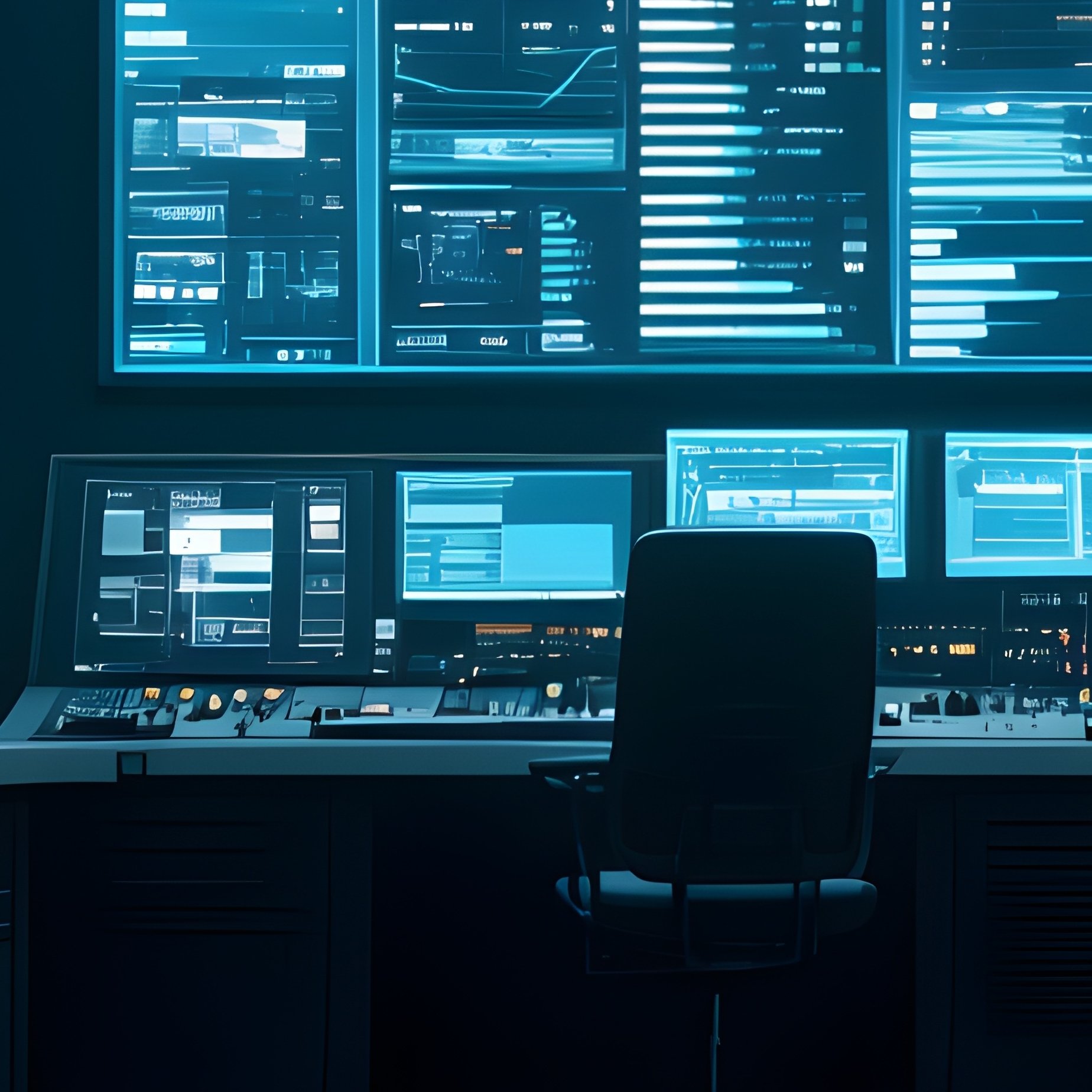 Photorealistic Control Room Screens - Full Resolution Quality Preview