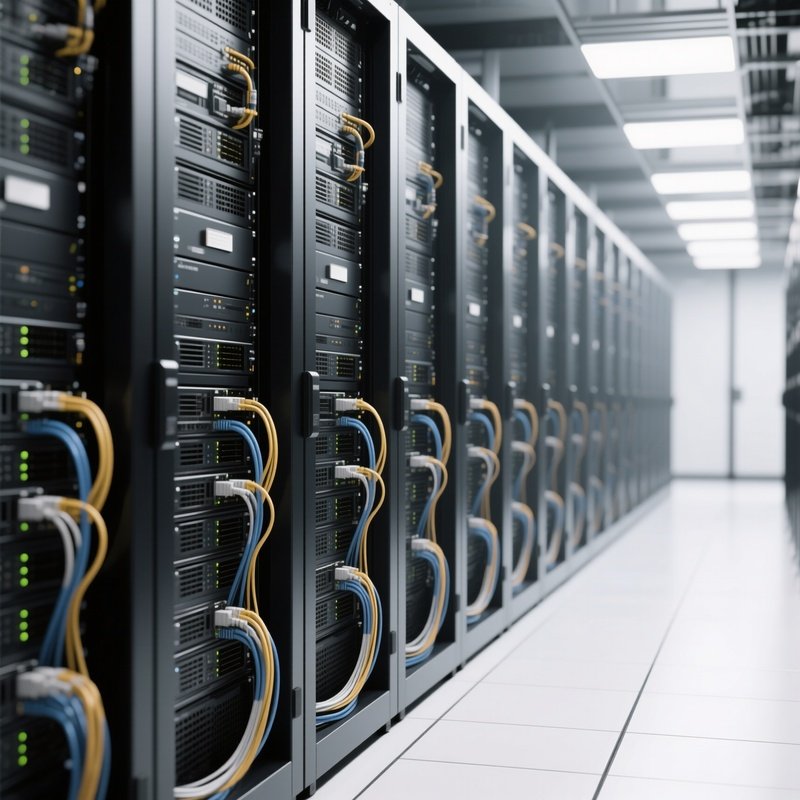 Photorealistic Database Server Racks