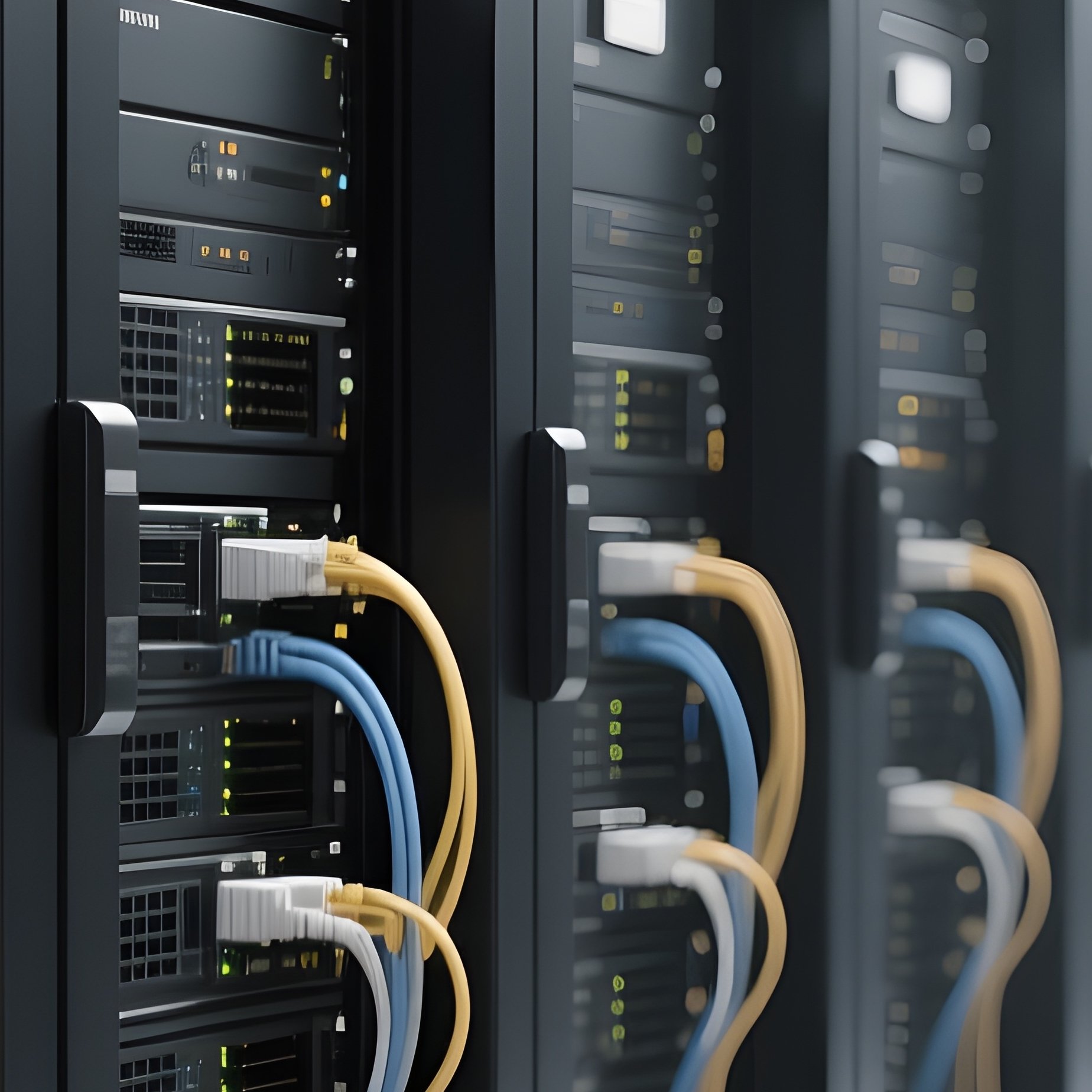 Photorealistic Database Server Racks - Full Resolution Quality Preview