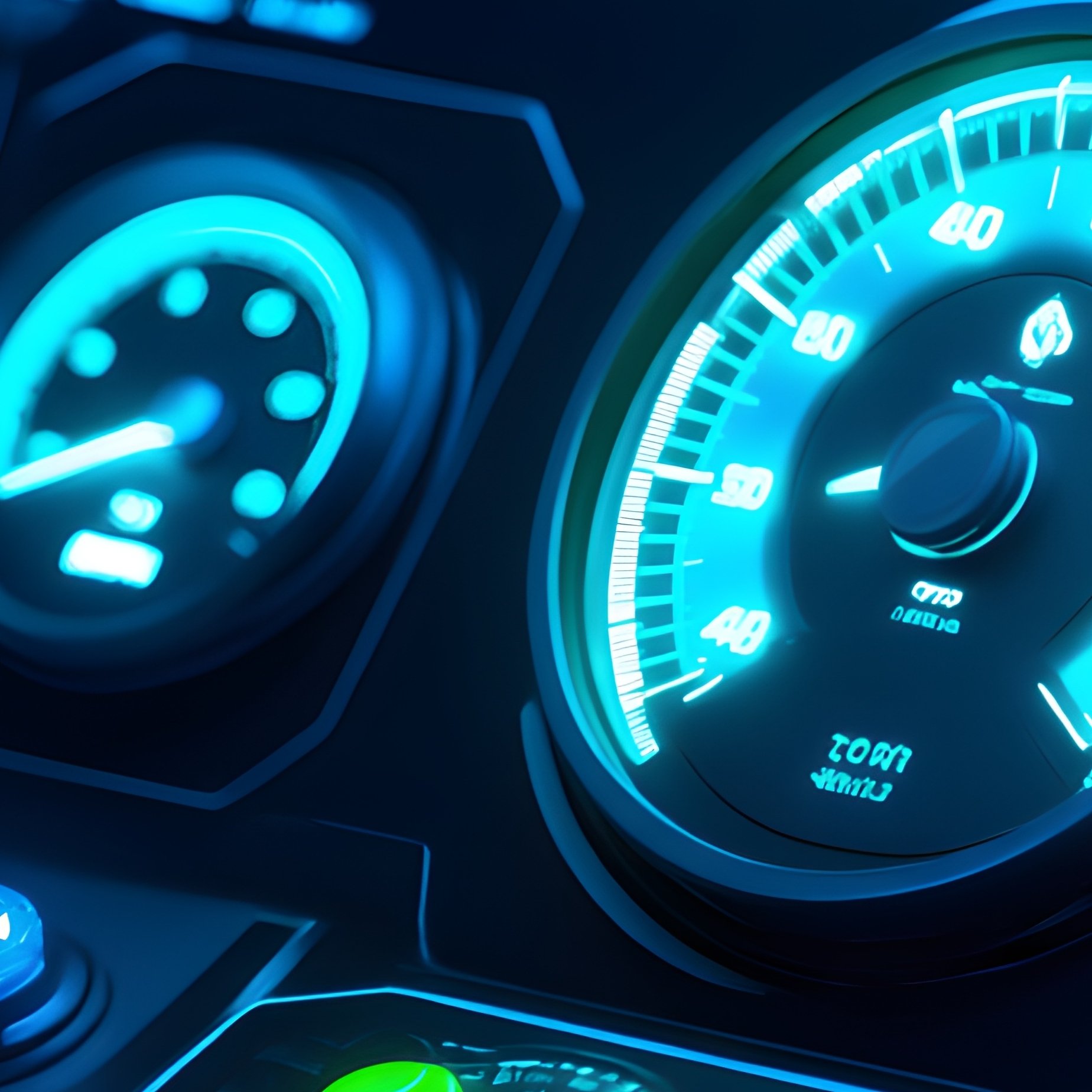 Photorealistic Digital Dashboard Display Science Fiction - Full Resolution Quality Preview