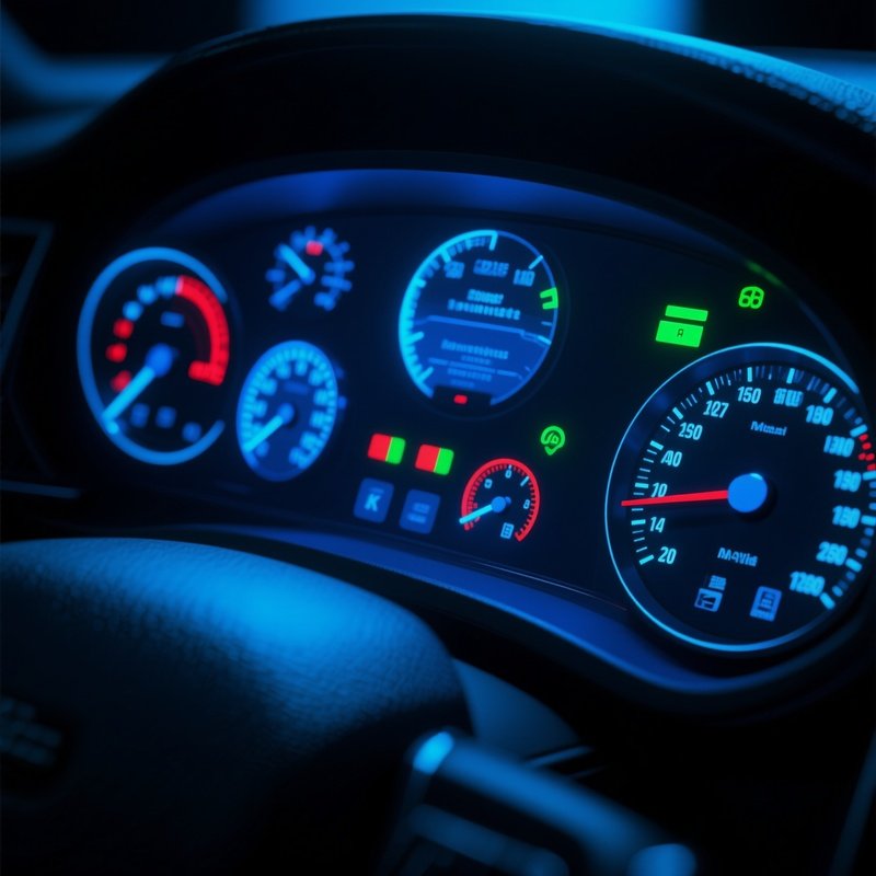 Photorealistic Digital Dashboard Display Still Life