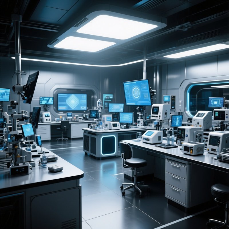 Photorealistic Digital Innovation Lab With Multiple Devices