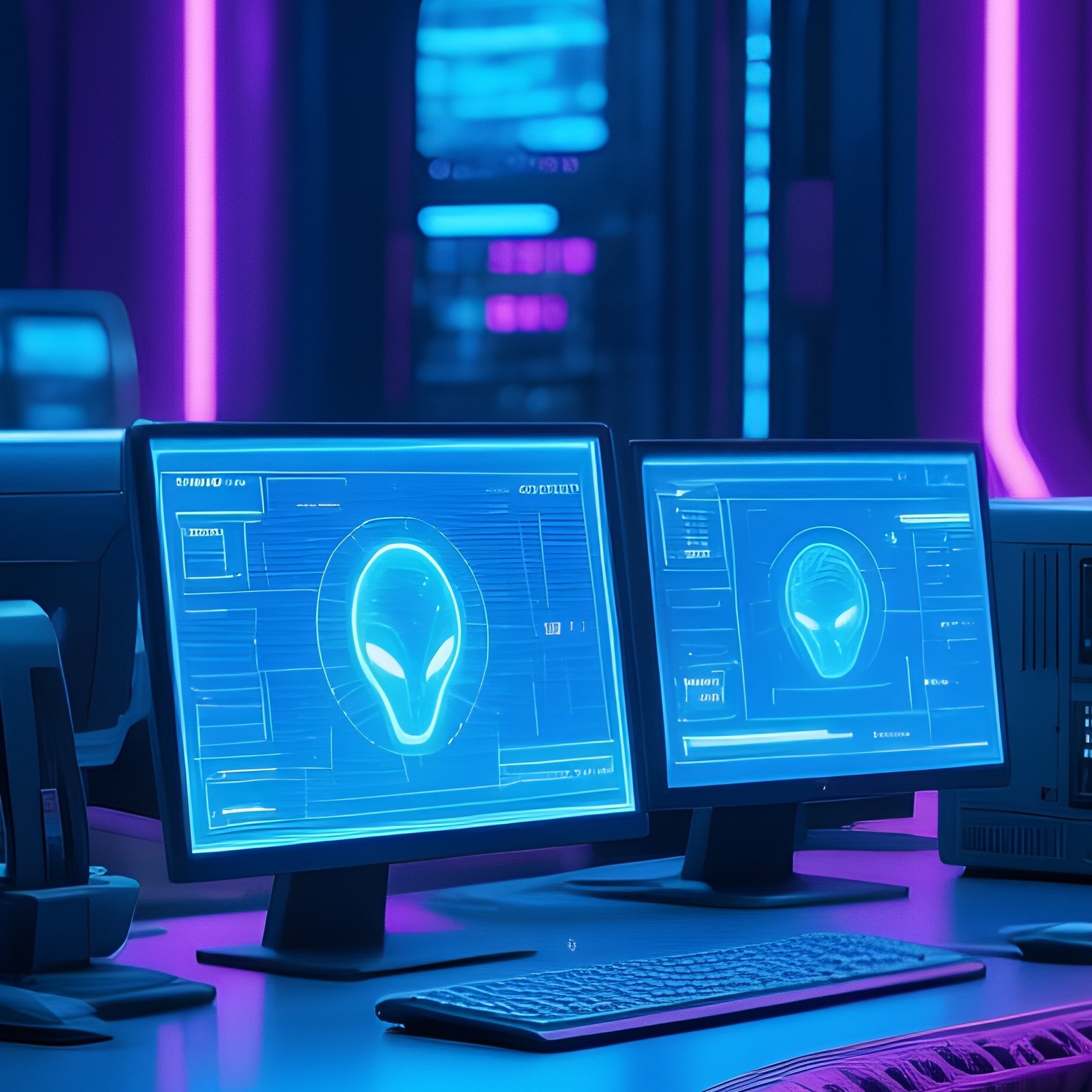 Photorealistic Digital Workstation Science - Full Resolution Quality Preview