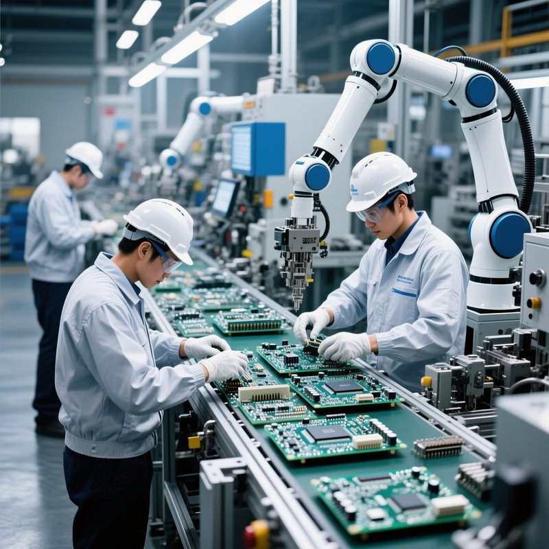 Photorealistic Electronics Production Line