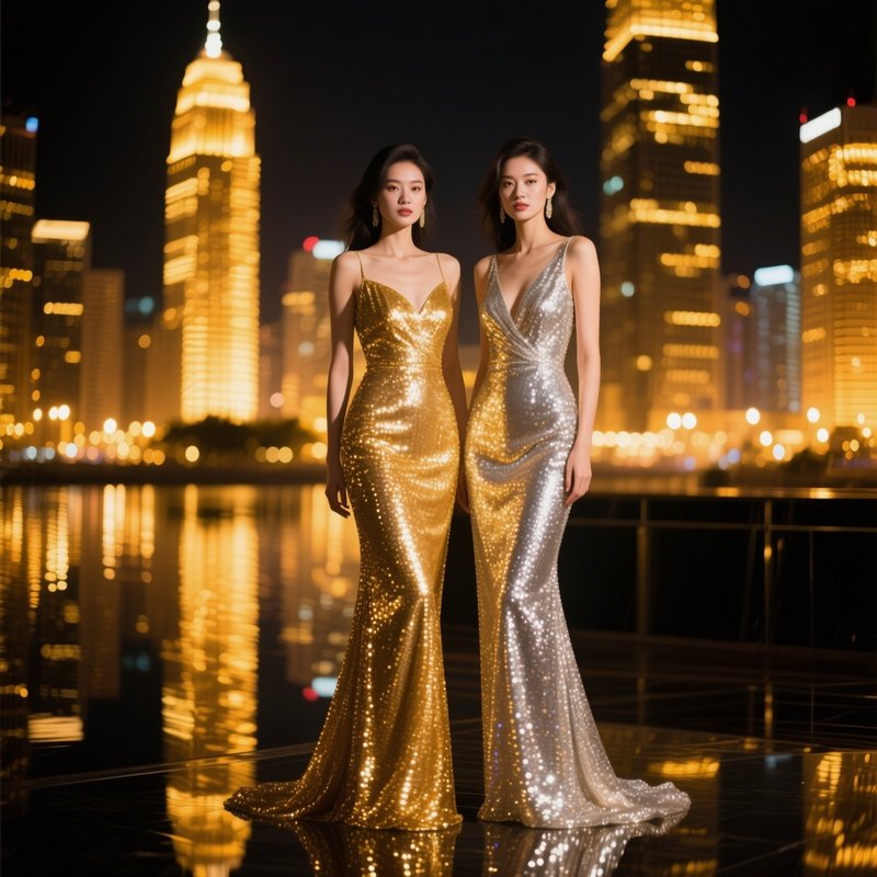 Photorealistic Female Portrait At Gala Event