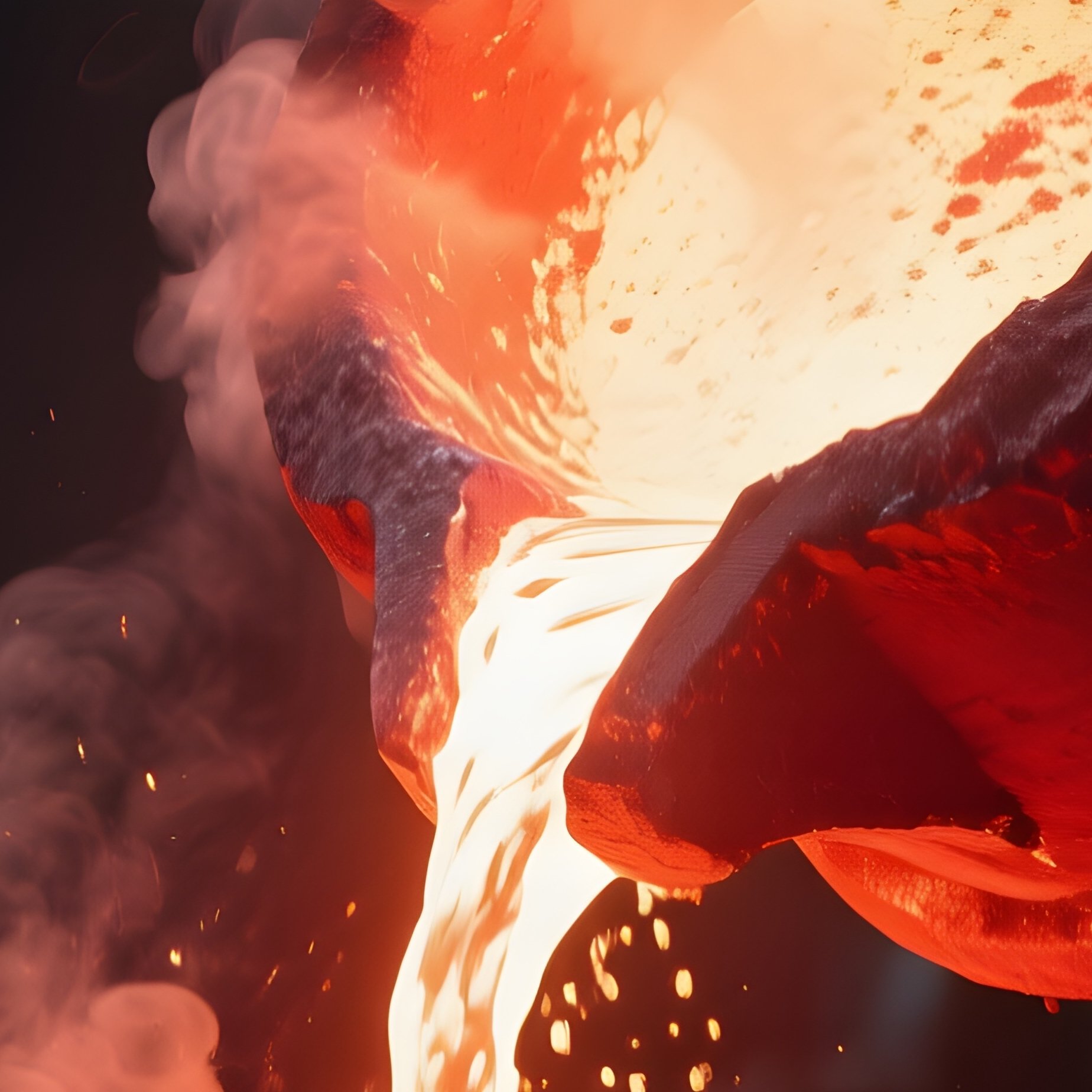 Photorealistic Foundry Pouring Molten Metal - Full Resolution Quality Preview