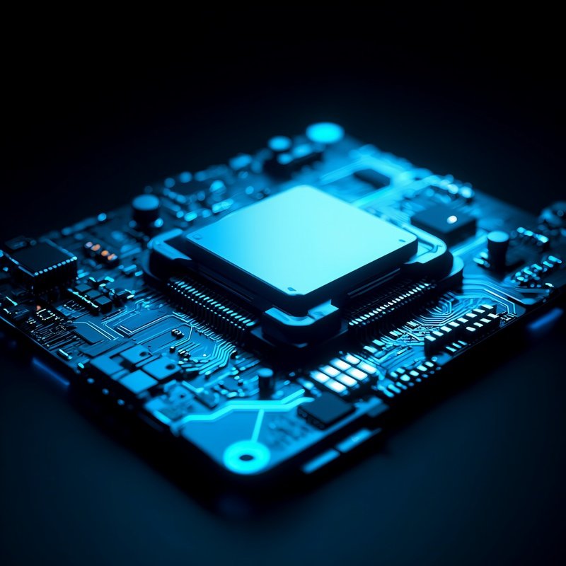 Photorealistic Futuristic Circuit Board