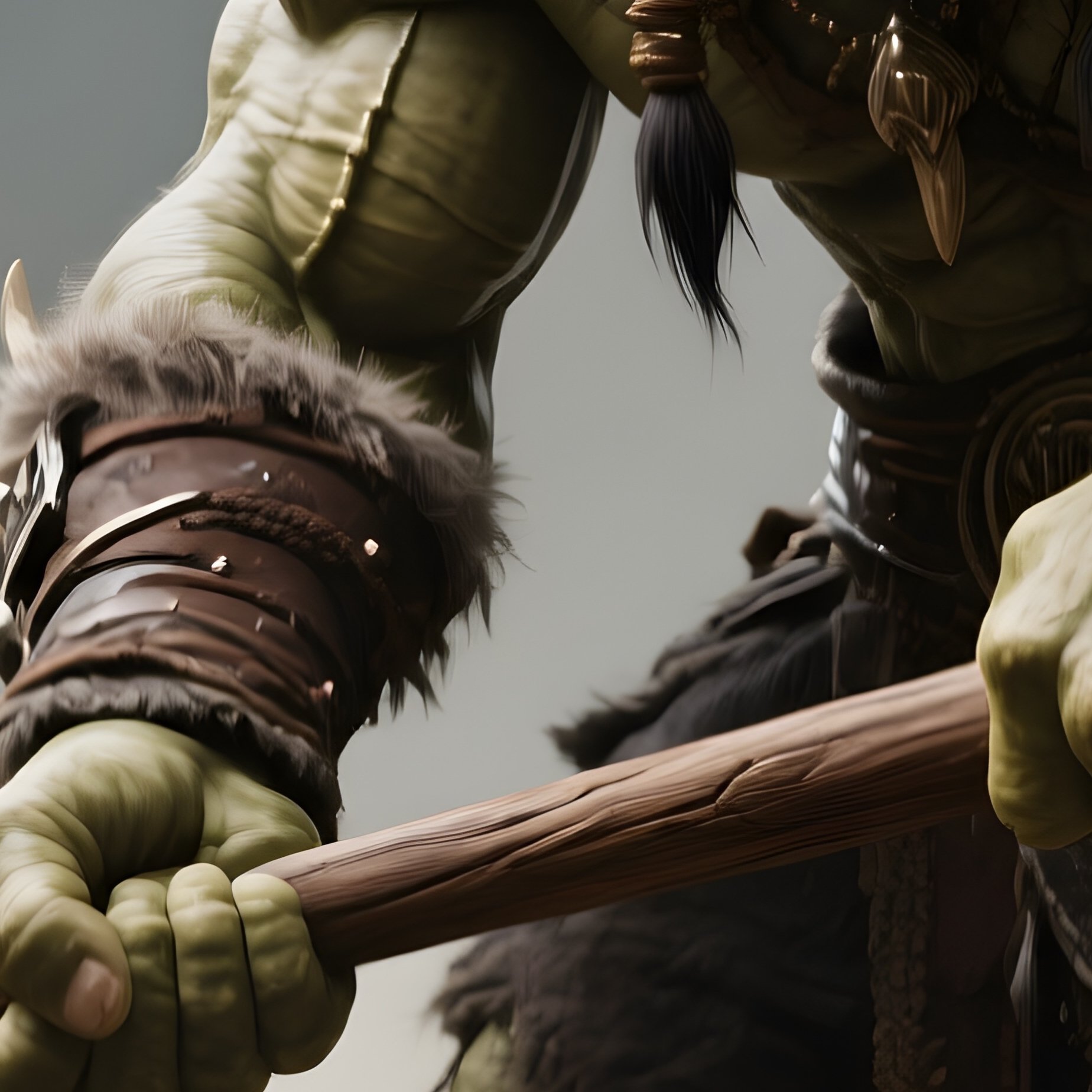 Photorealistic Image: A Bone Brute Minotaur Dragging A Stone Hammer. - Full Resolution Quality Preview