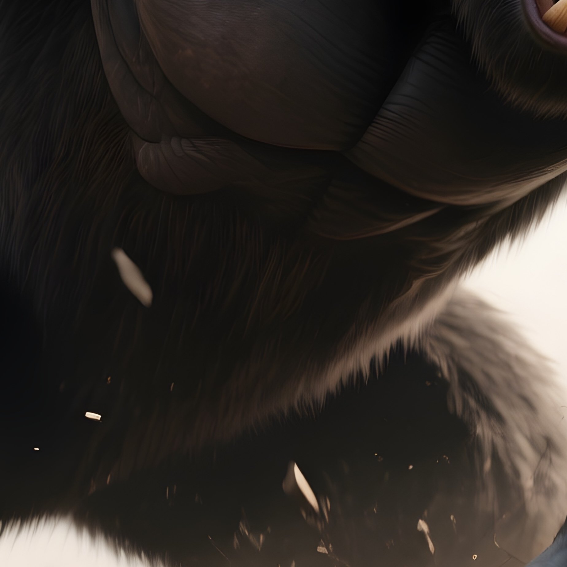 Photorealistic Image: A Colossal Demon Gorilla Pounding Cracked Earth. - Full Resolution Quality Preview