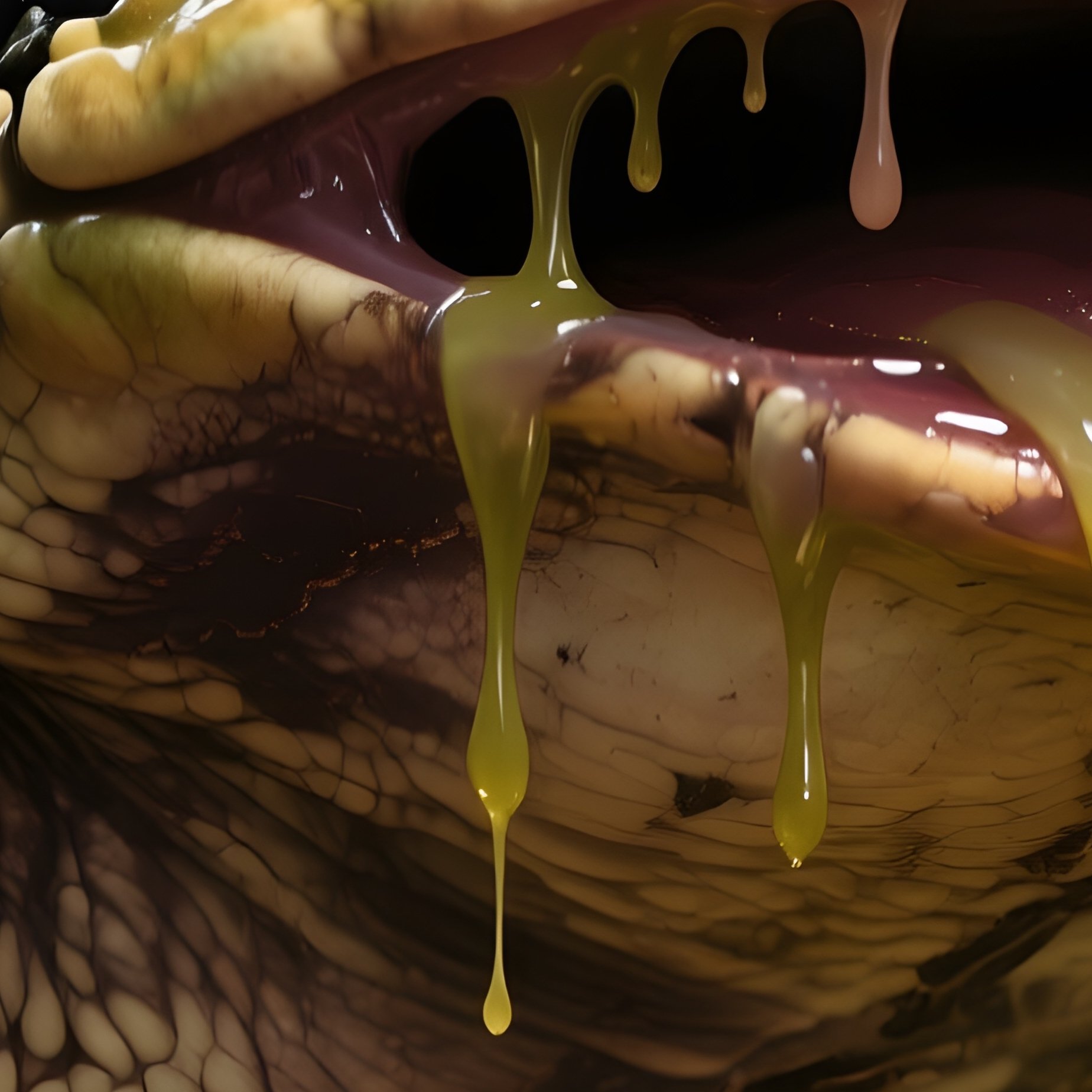 Photorealistic Image: A Corrupted Giant Toad Dripping Acid Saliva. - Full Resolution Quality Preview