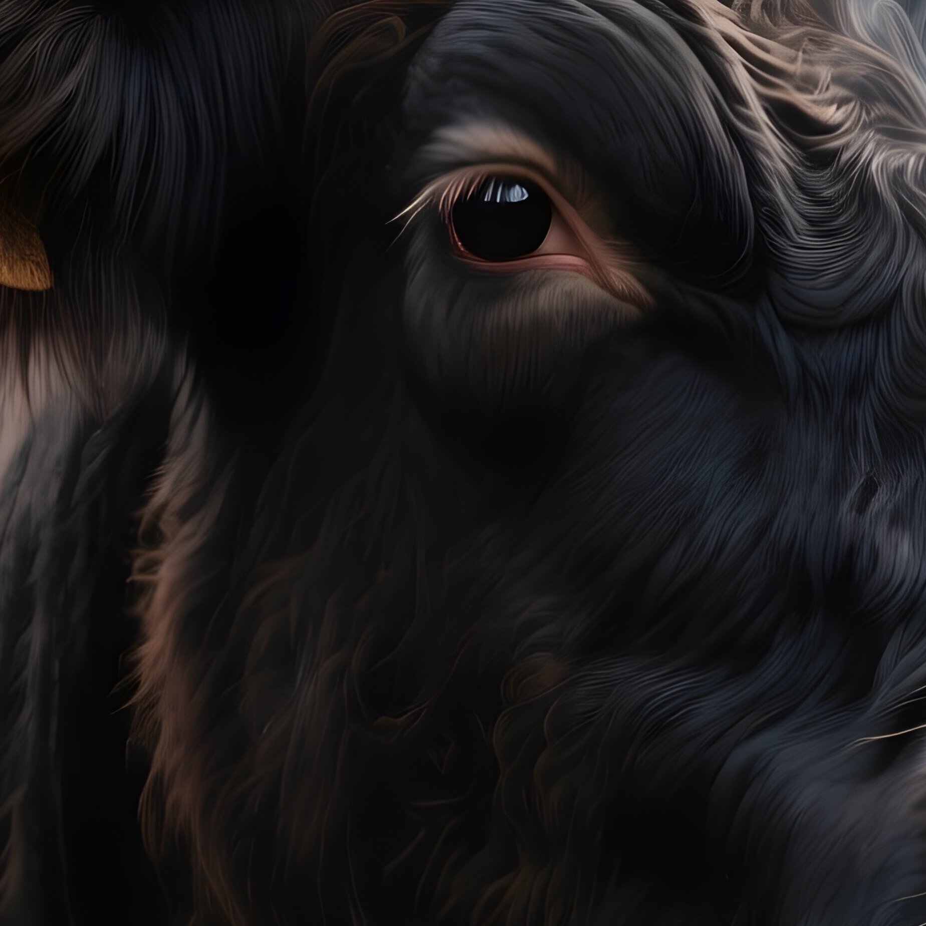 Photorealistic Image: A Demon Cow With Smoke Drifting Off Its Horns. - Full Resolution Quality Preview