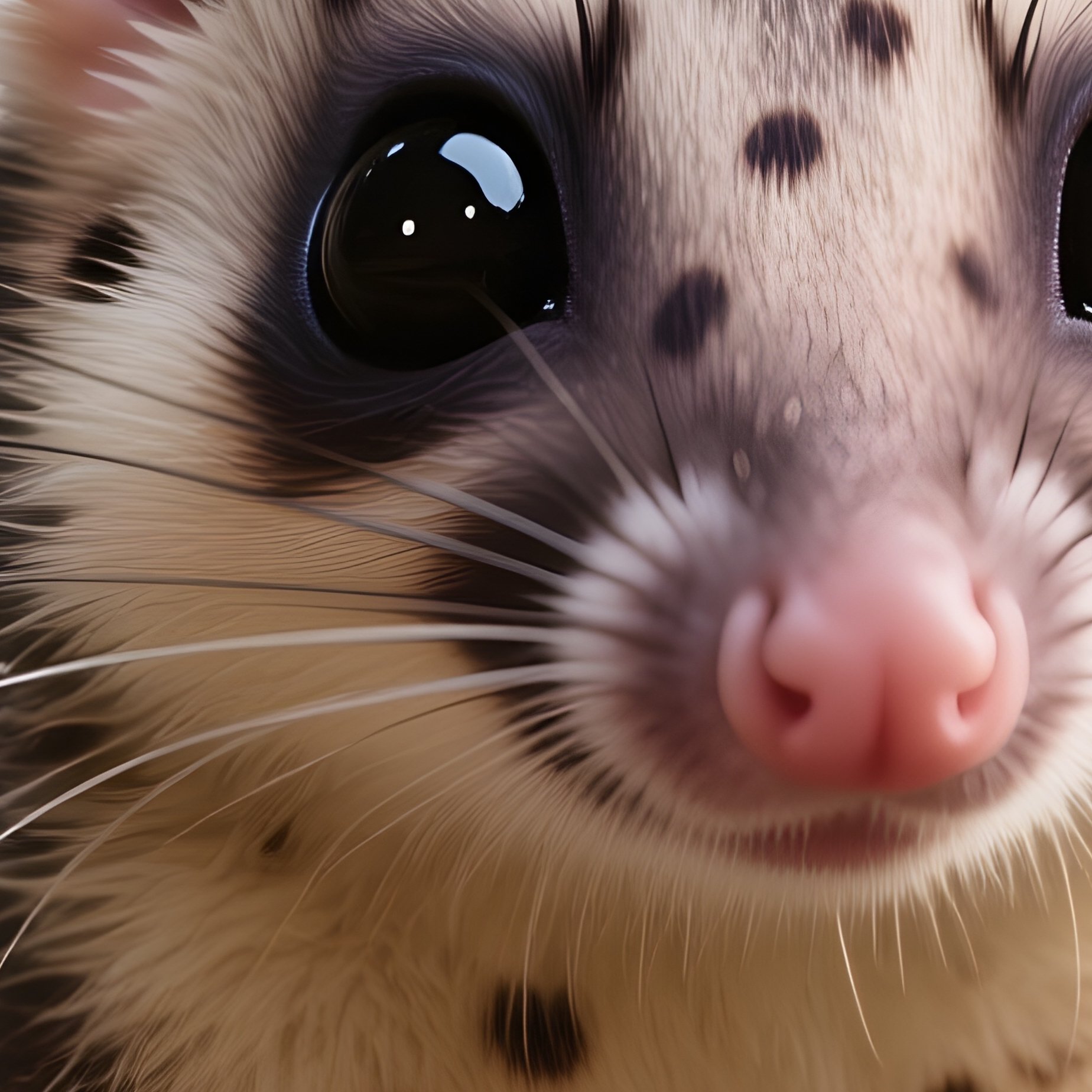 Photorealistic Image: A Fairy Possum With Star Shaped Freckles. - Full Resolution Quality Preview
