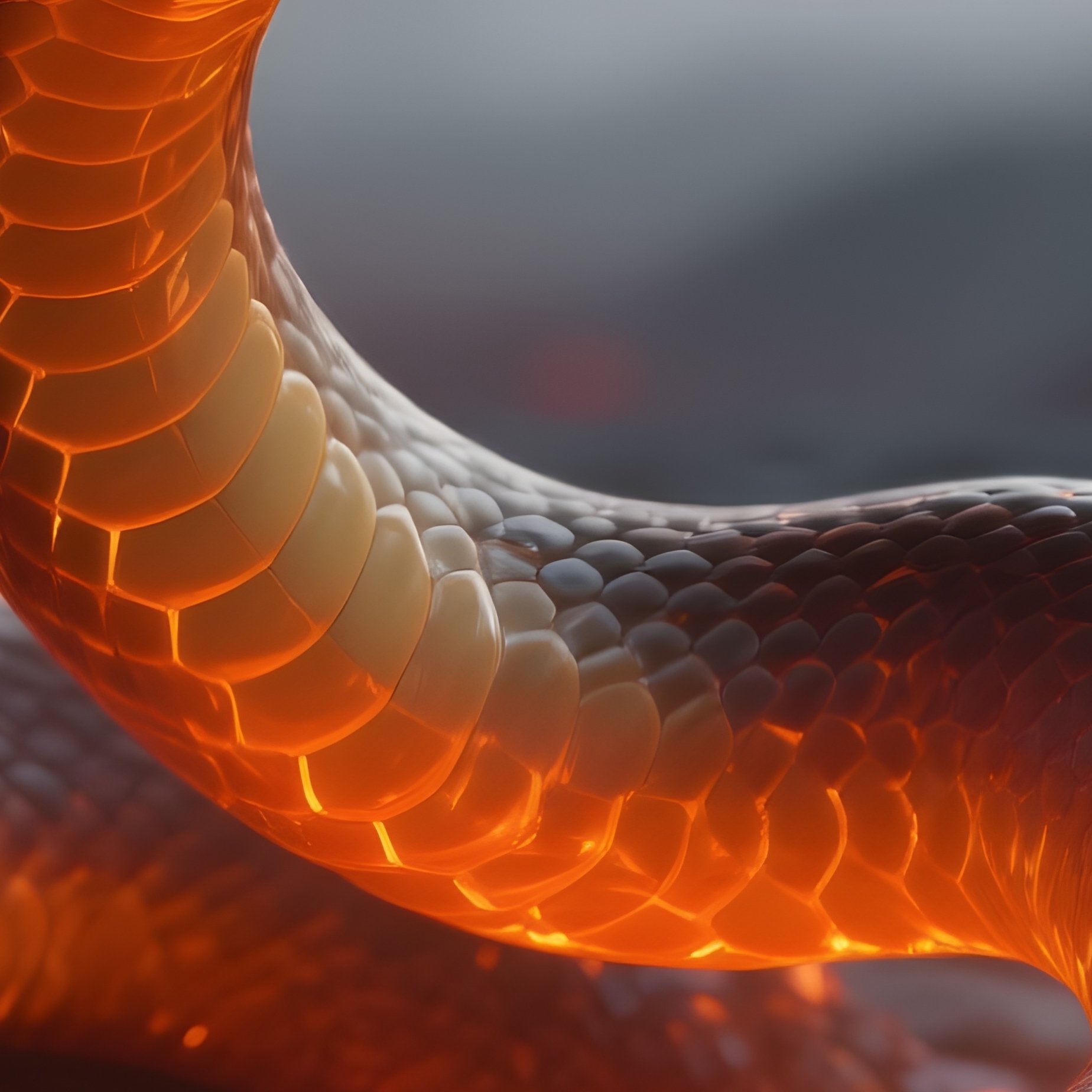 Photorealistic Image: A Fire Serpent Coiling Through Shattered Lava Cracks. - Full Resolution Quality Preview