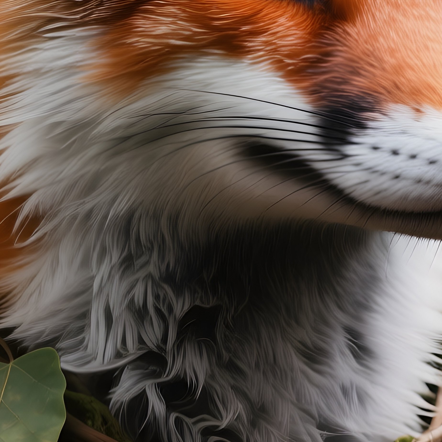 Photorealistic Image: A Forest Fox Woven From Vines And Leaves. - Full Resolution Quality Preview