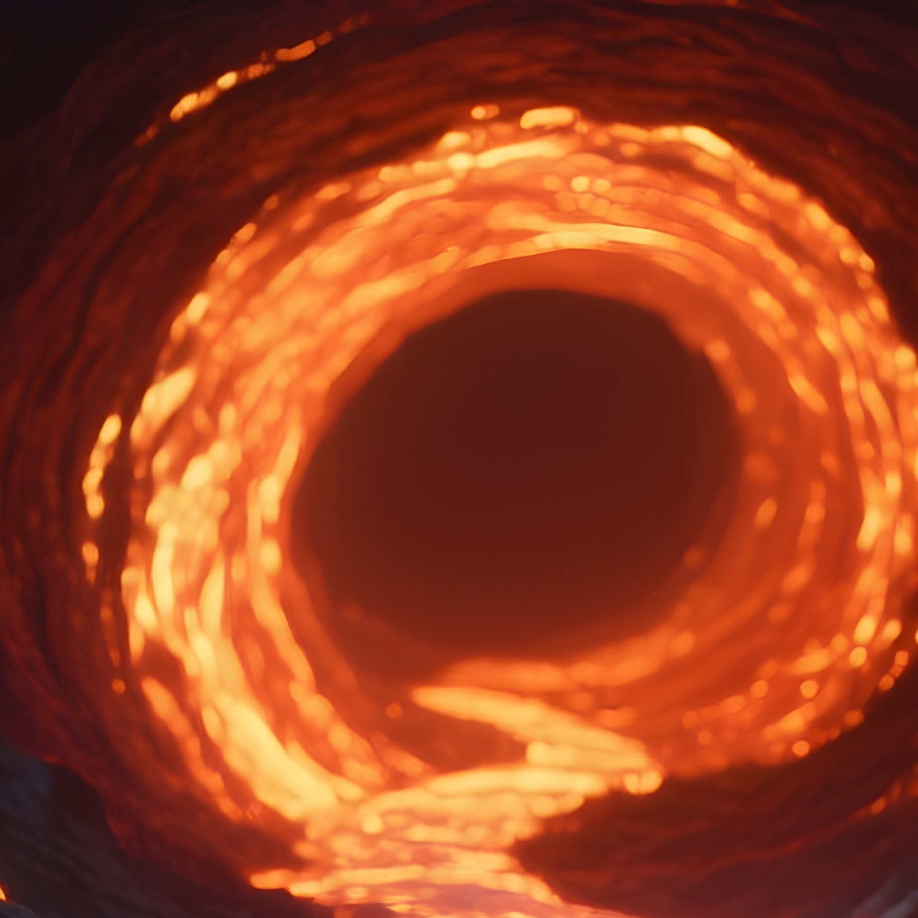 Photorealistic Image: A Glowing Magma Worm Tunneling Under Charred Ground. - Full Resolution Quality Preview