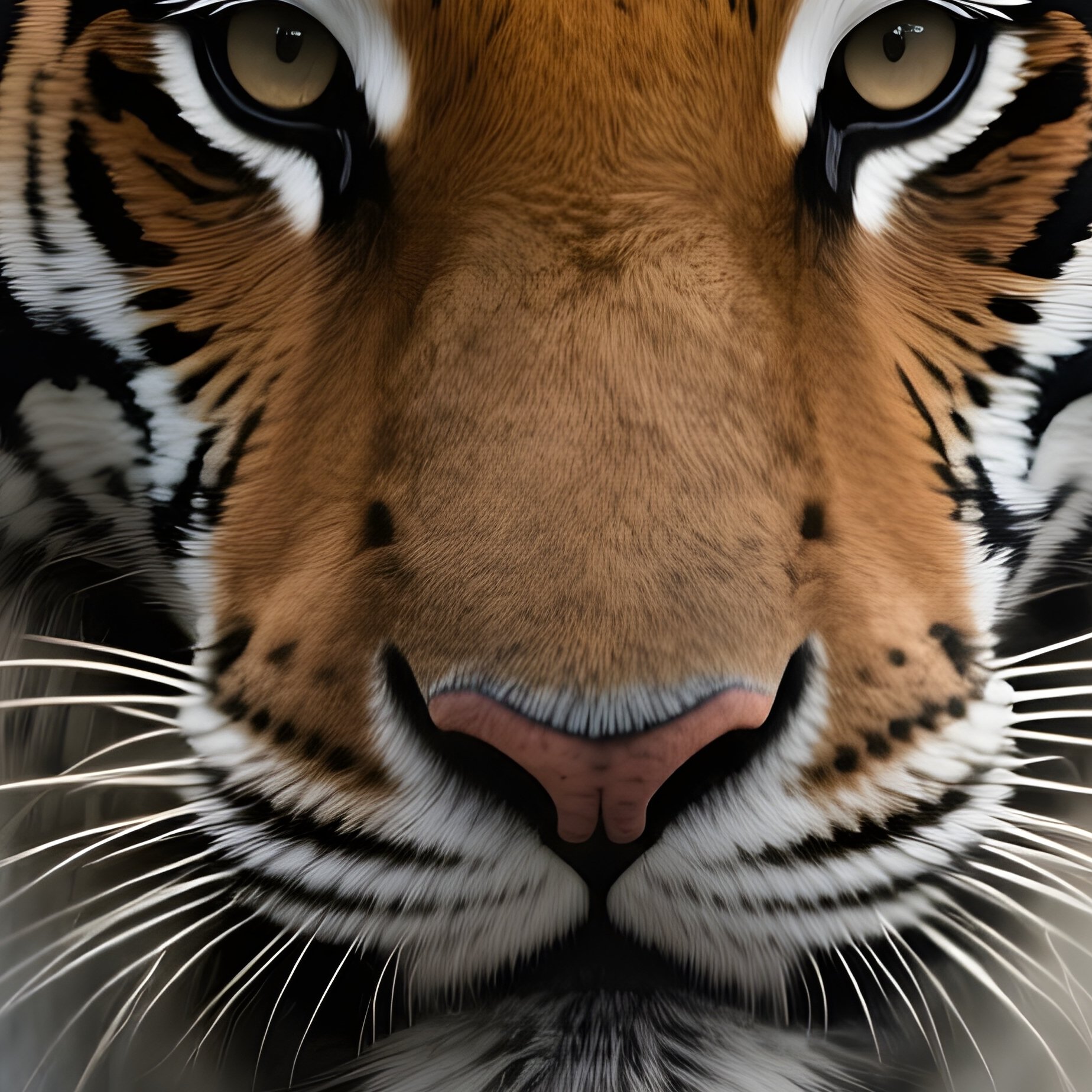 Photorealistic Image: A Mist Tiger Phasing In And Out Of Existence. - Full Resolution Quality Preview