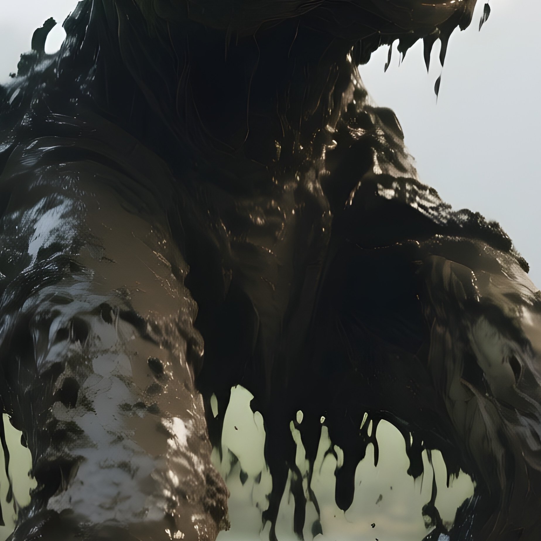Photorealistic Image: A Mud Golem Rising From Enchanted Swamps. - Full Resolution Quality Preview