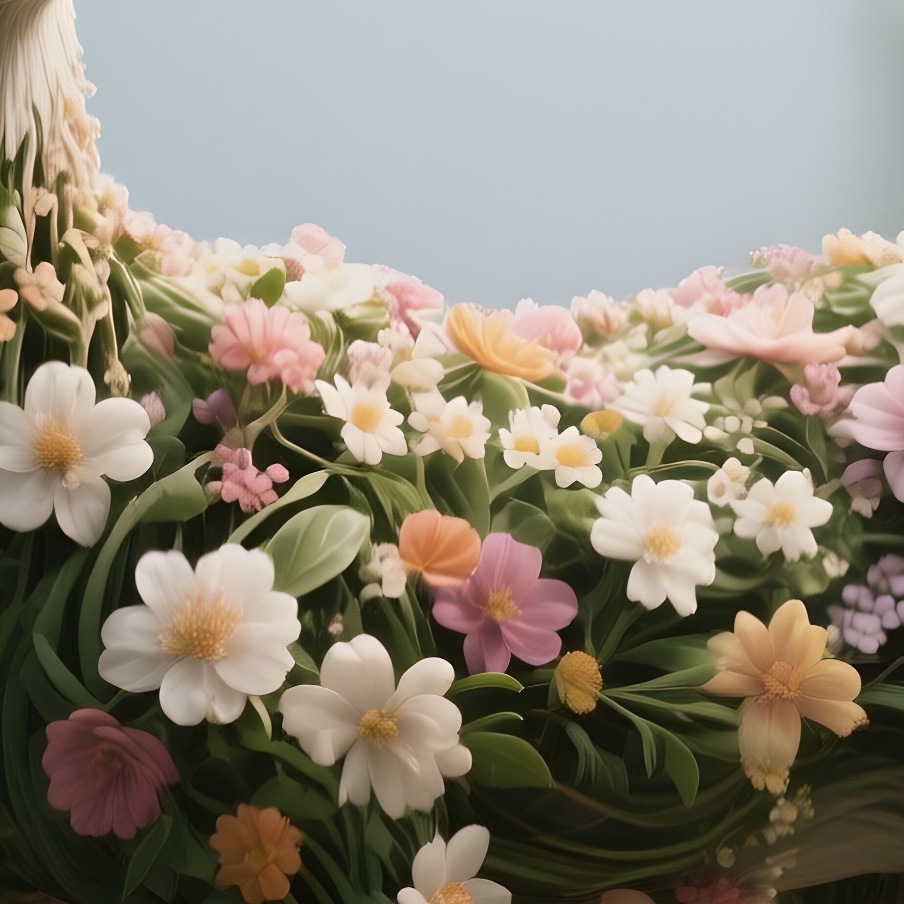 Photorealistic Image: A Nature Spirit Taking The Form Of A Deer Made Of Blooming Flowers. - Full Resolution Quality Preview