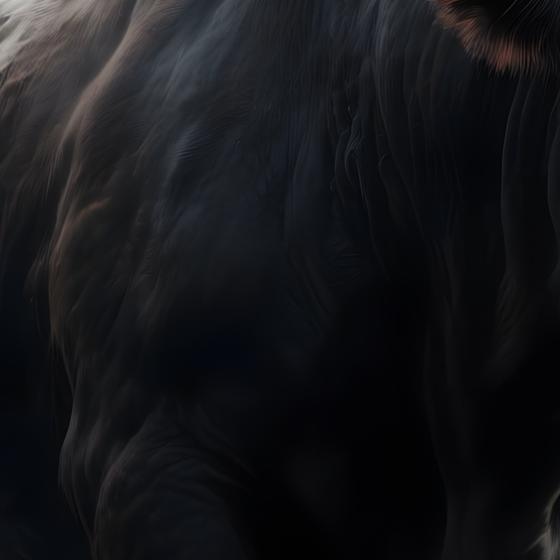 Photorealistic Image: A Nightmare Bull Leaving Smoke Trails Behind. - Full Resolution Quality Preview