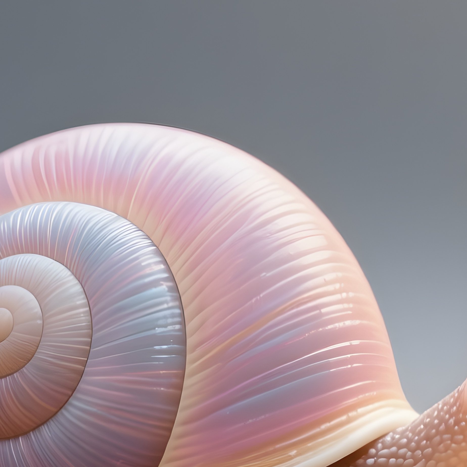 Photorealistic Image: A Pastel Snail Leaving Glittery Trails Behind. - Full Resolution Quality Preview