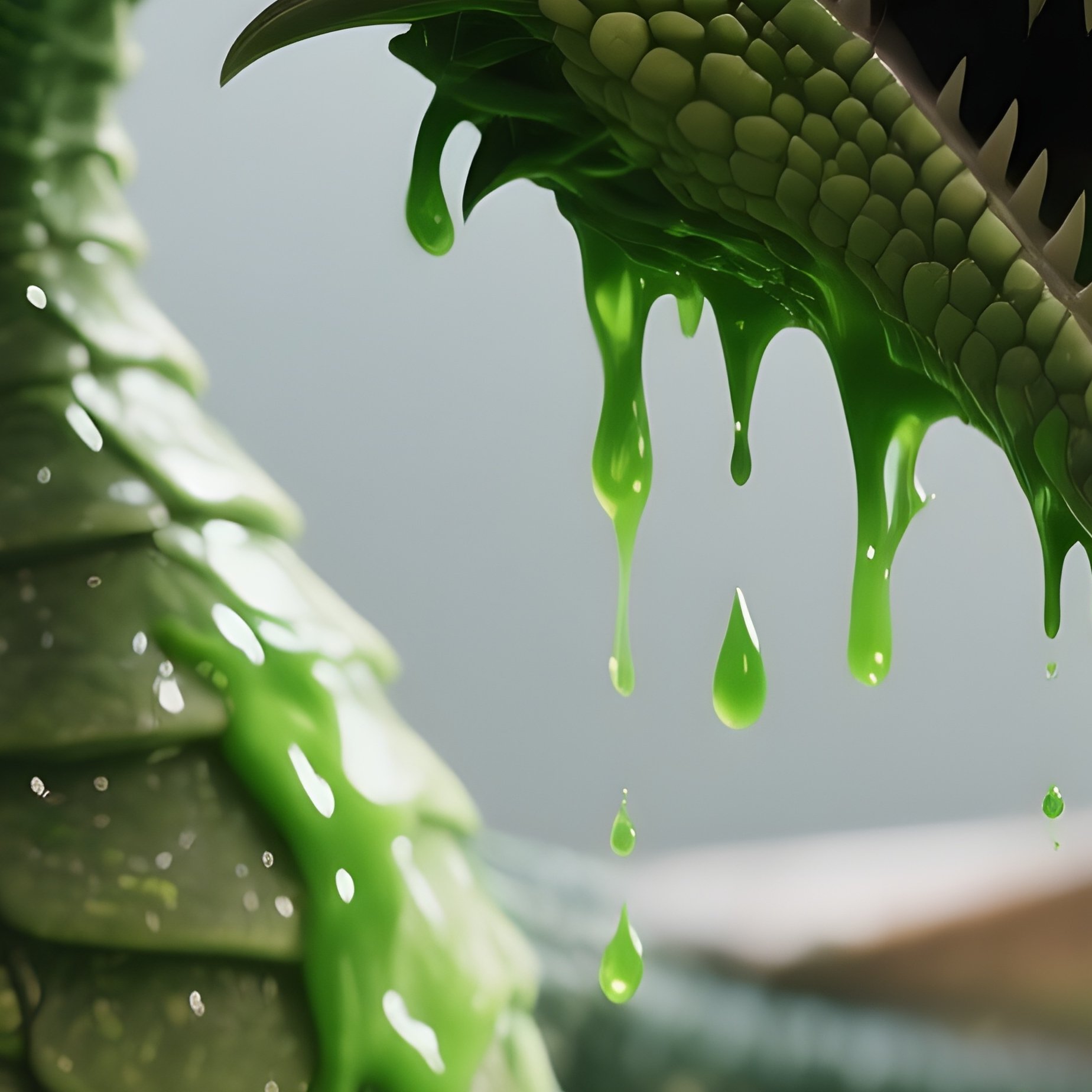 Photorealistic Image: A Poison Wyvern Dripping Green Acid. - Full Resolution Quality Preview