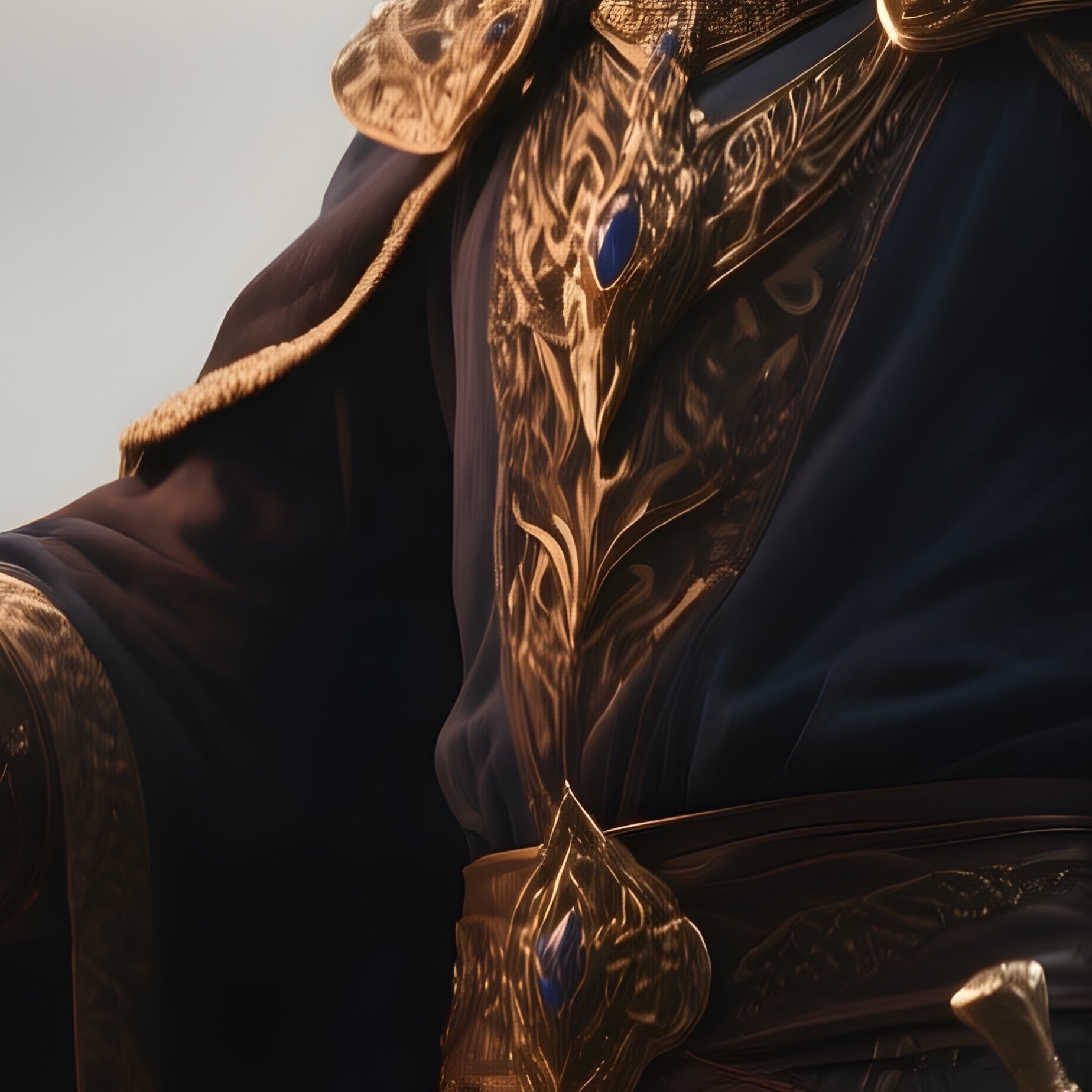 Photorealistic Image: A Royal Battle Mage Holding A Staff Crackling With Power. - Full Resolution Quality Preview
