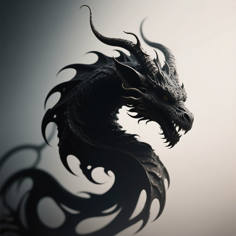 Photorealistic Image: A Shadow Chimera With Shifting Forms.