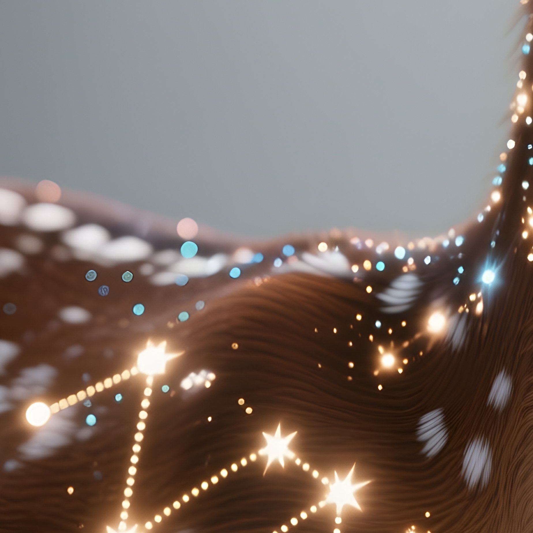 Photorealistic Image: A Sparkling Deer Fawn With Glowing Constellation Spots. - Full Resolution Quality Preview