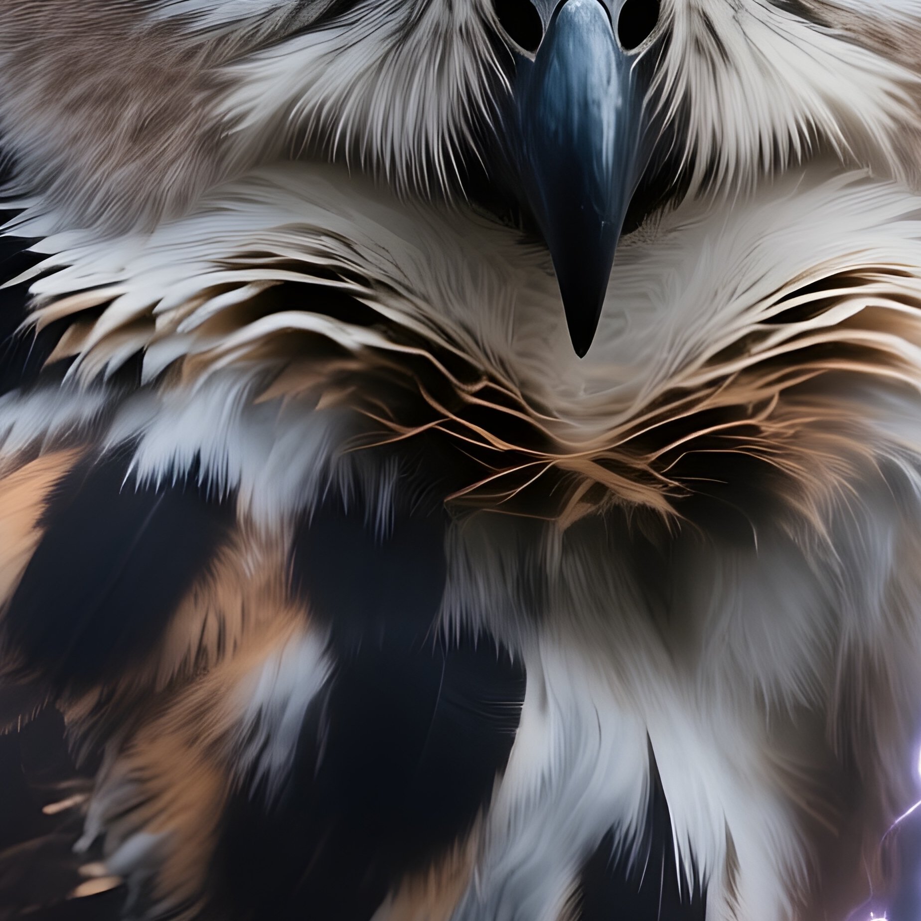 Photorealistic Image: A Storm Owl Whose Feathers Spark Lightning. - Full Resolution Quality Preview
